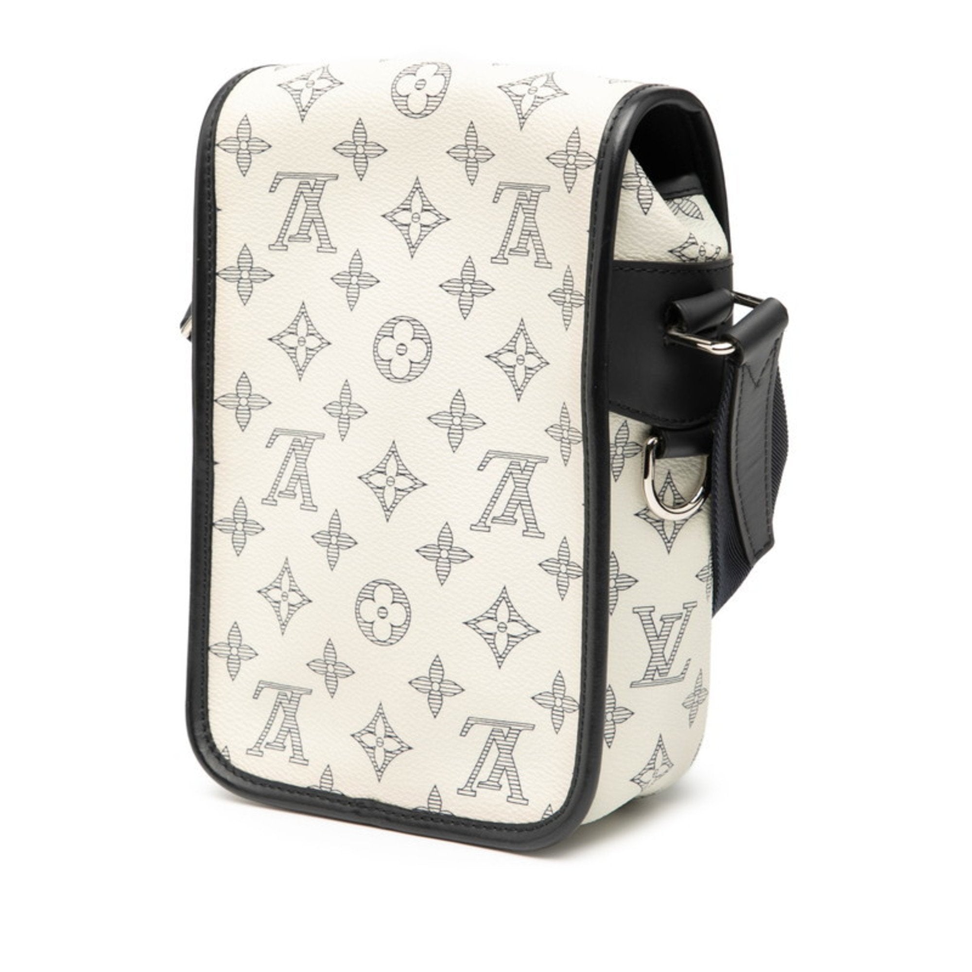 Louis Vuitton Navy White Pvc Leather Shoulder Bag
