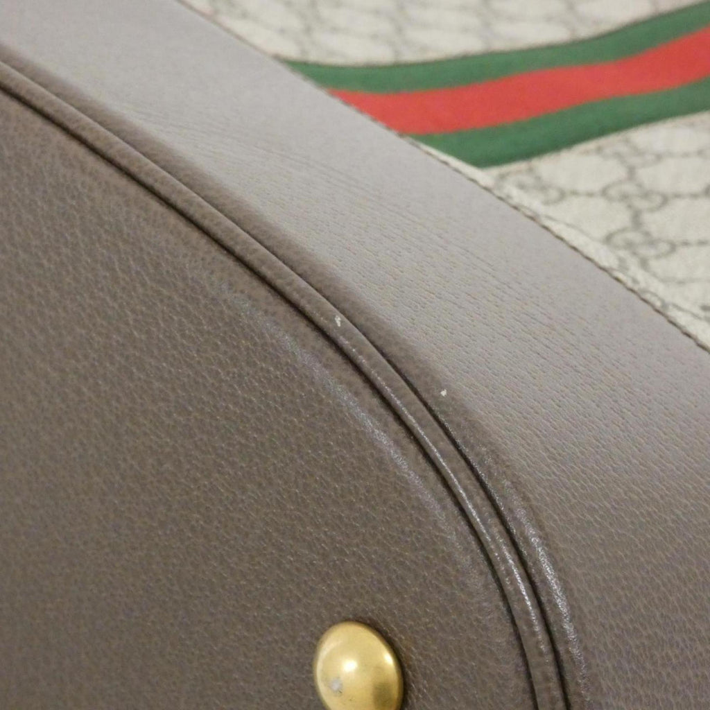 Gucci Ophidia Beige Brown Gg Supreme Handbag (Pre-Owned)