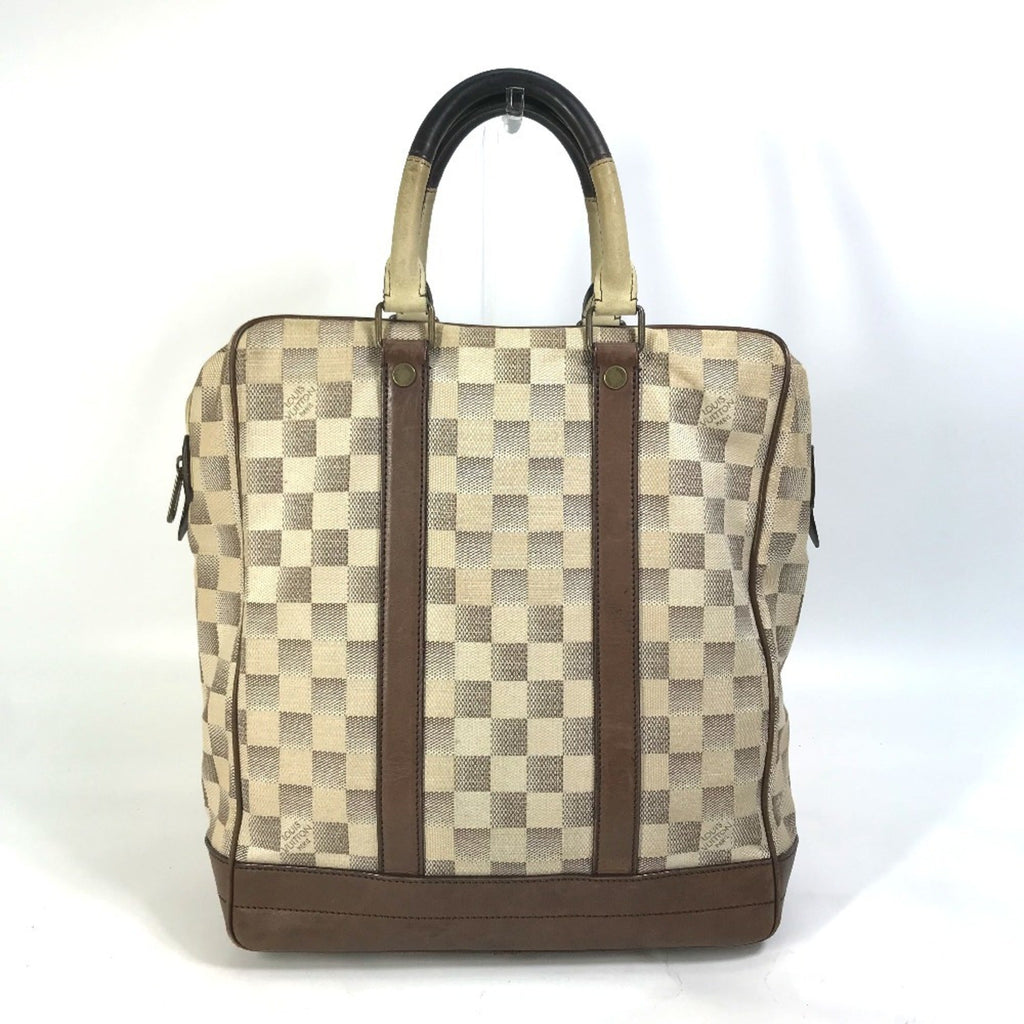 Louis Vuitton Brown White Canvas Shoulder Bag Tote Bag