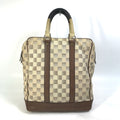 Louis Vuitton Brown White Canvas Shoulder Bag Tote Bag