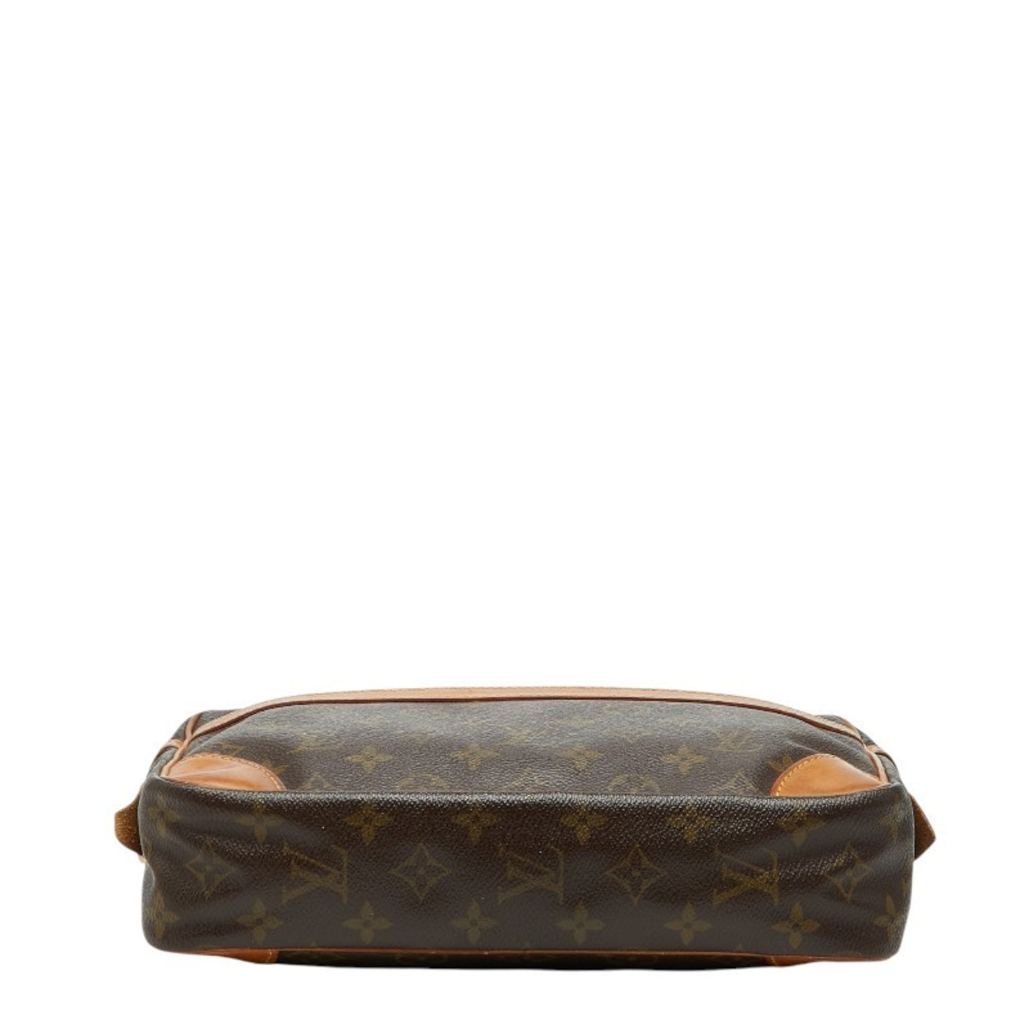 Louis Vuitton Brown Pvc Leather Clutch Bag
