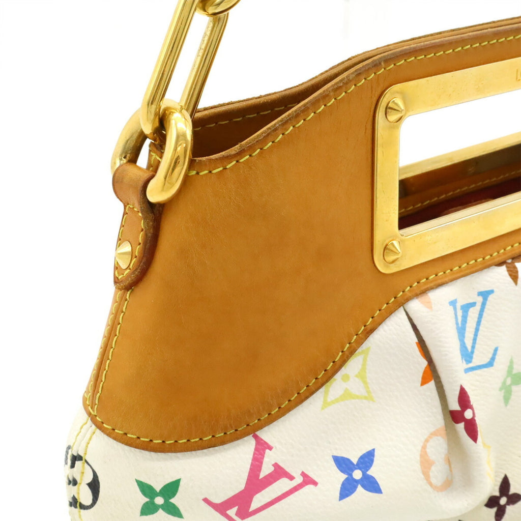 Louis Vuitton White Canvas Handbag Shoulder Bag