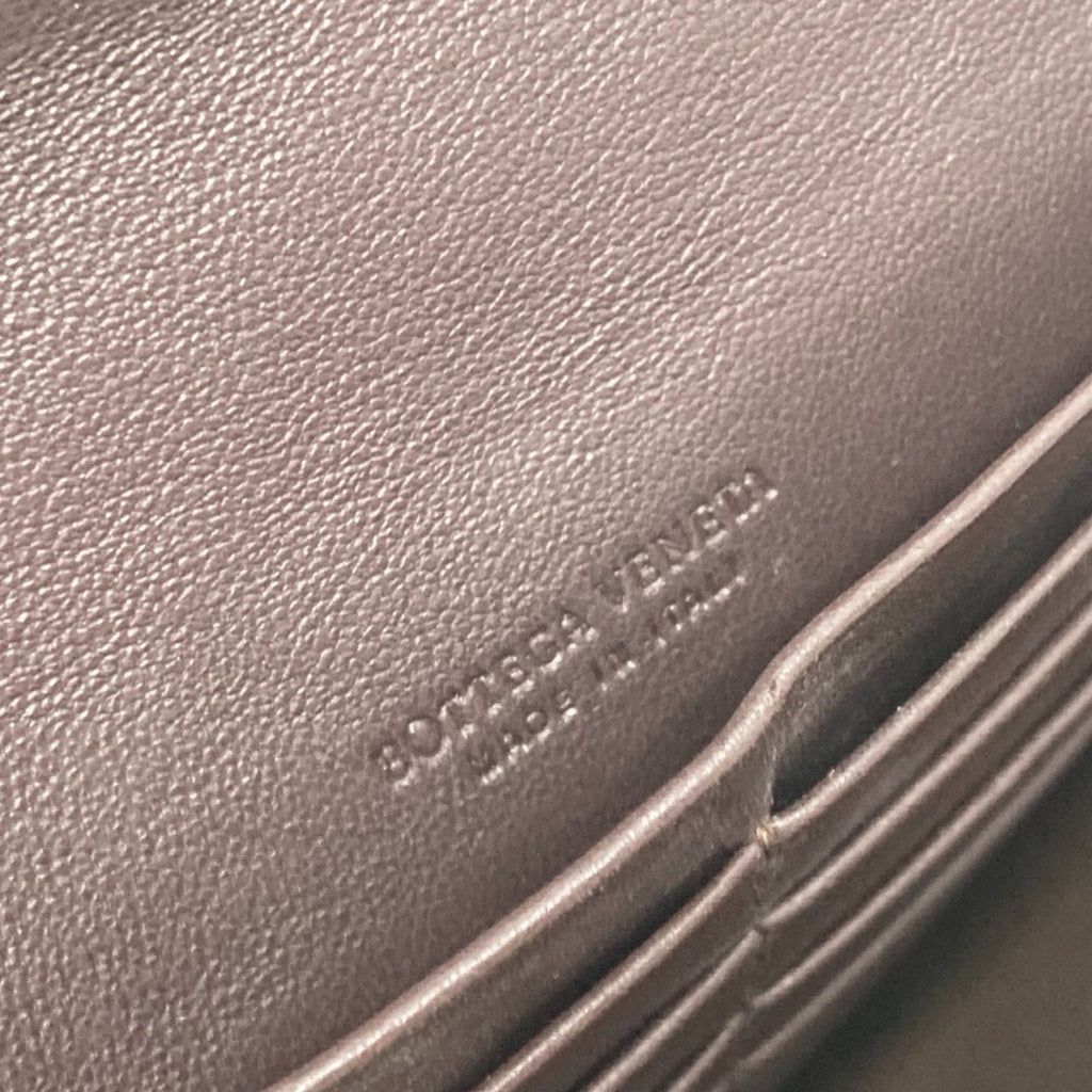 Bottega Veneta Brown Leather Long Wallet (Bi-Fold)
