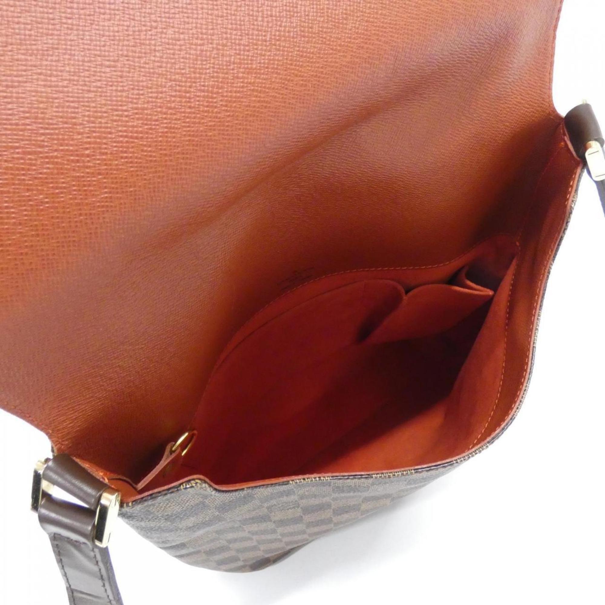 Louis Vuitton Brown Coated Canvas Shoulder Bag