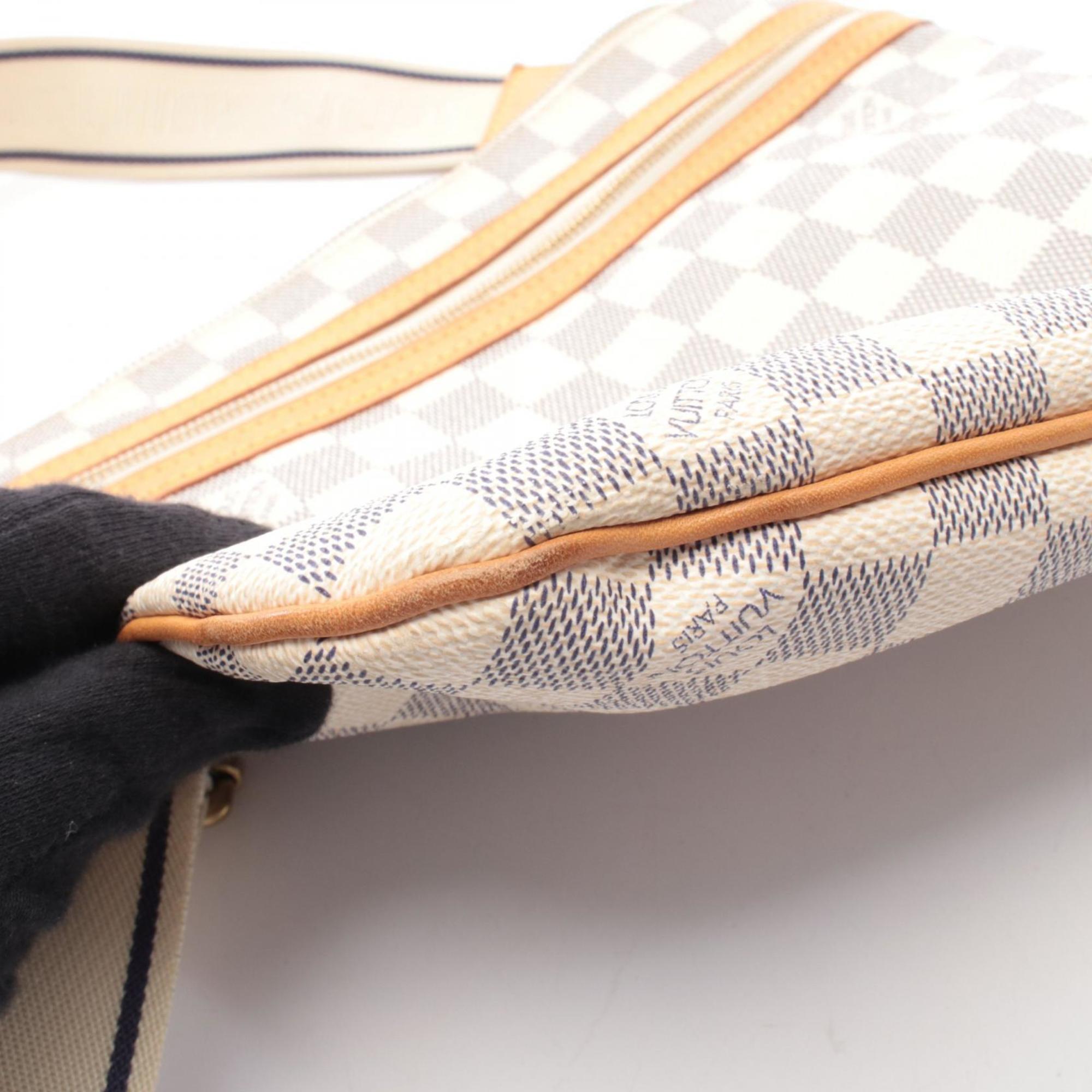 Louis Vuitton Damier Azur White Coated Canvas Leather Handbag Shoulder Bag