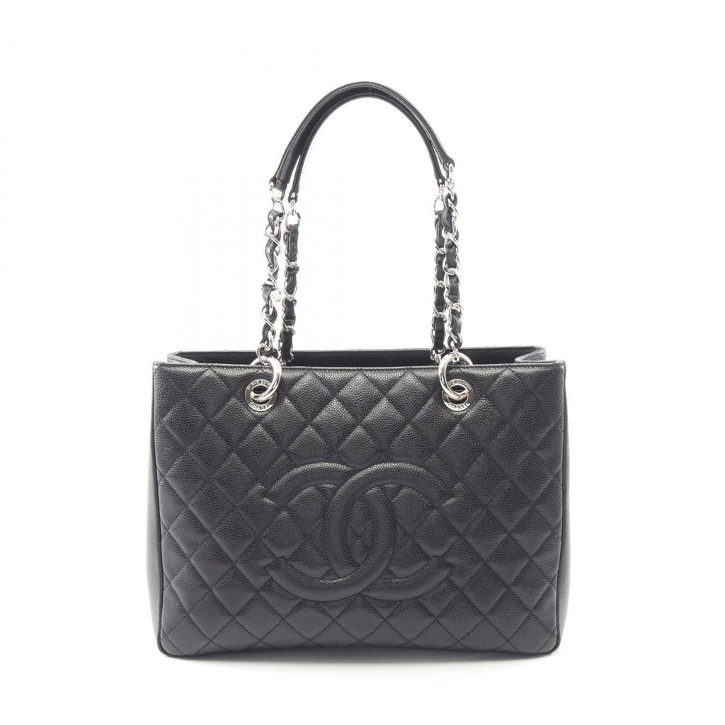 Chanel Black Grained Calfskin Handbag Tote Bag
