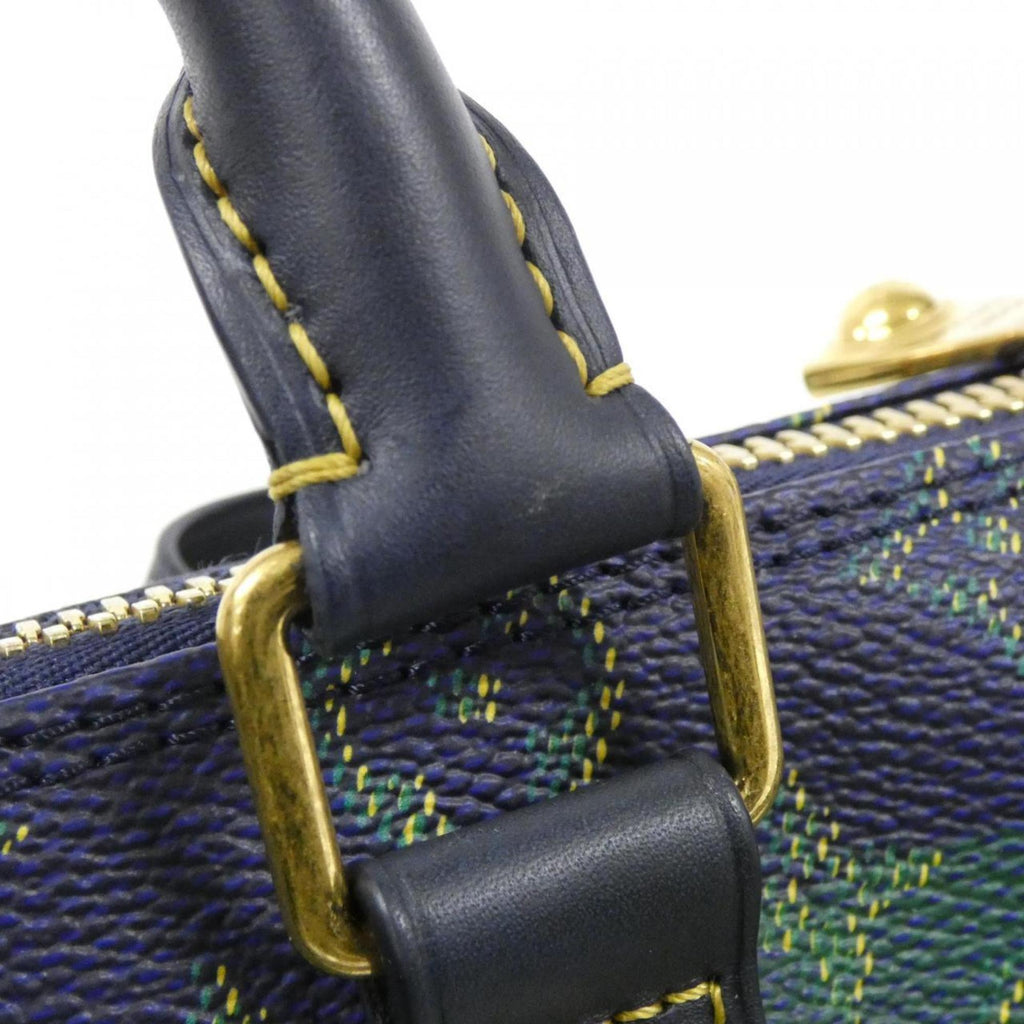 Louis Vuitton Blue Coated Canvas Boston Bag