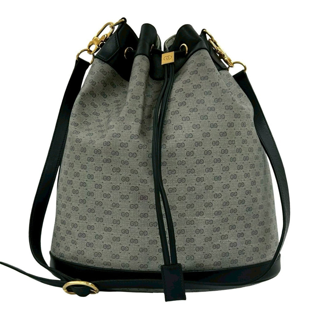 Gucci Navy Leather Pvc Shoulder Bag (Pre-Owned)