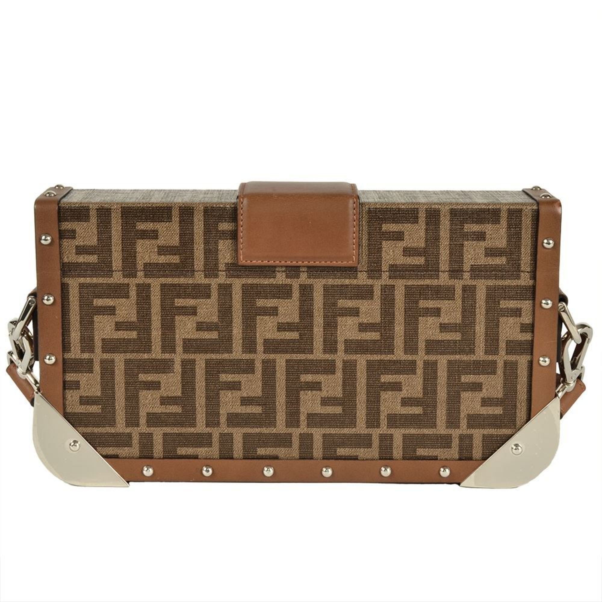 Fendi Brown Pvc Leather Shoulder Bag