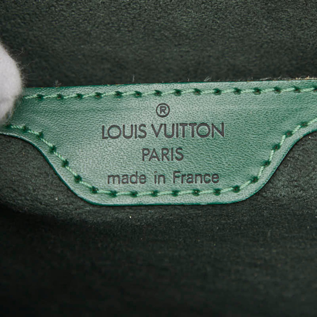 Louis Vuitton Borneo Green Leather Handbag