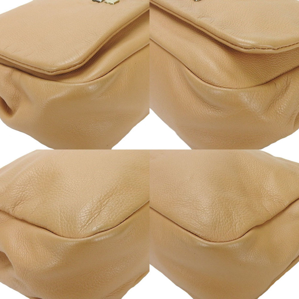 Chanel Beige Leather Shoulder Bag