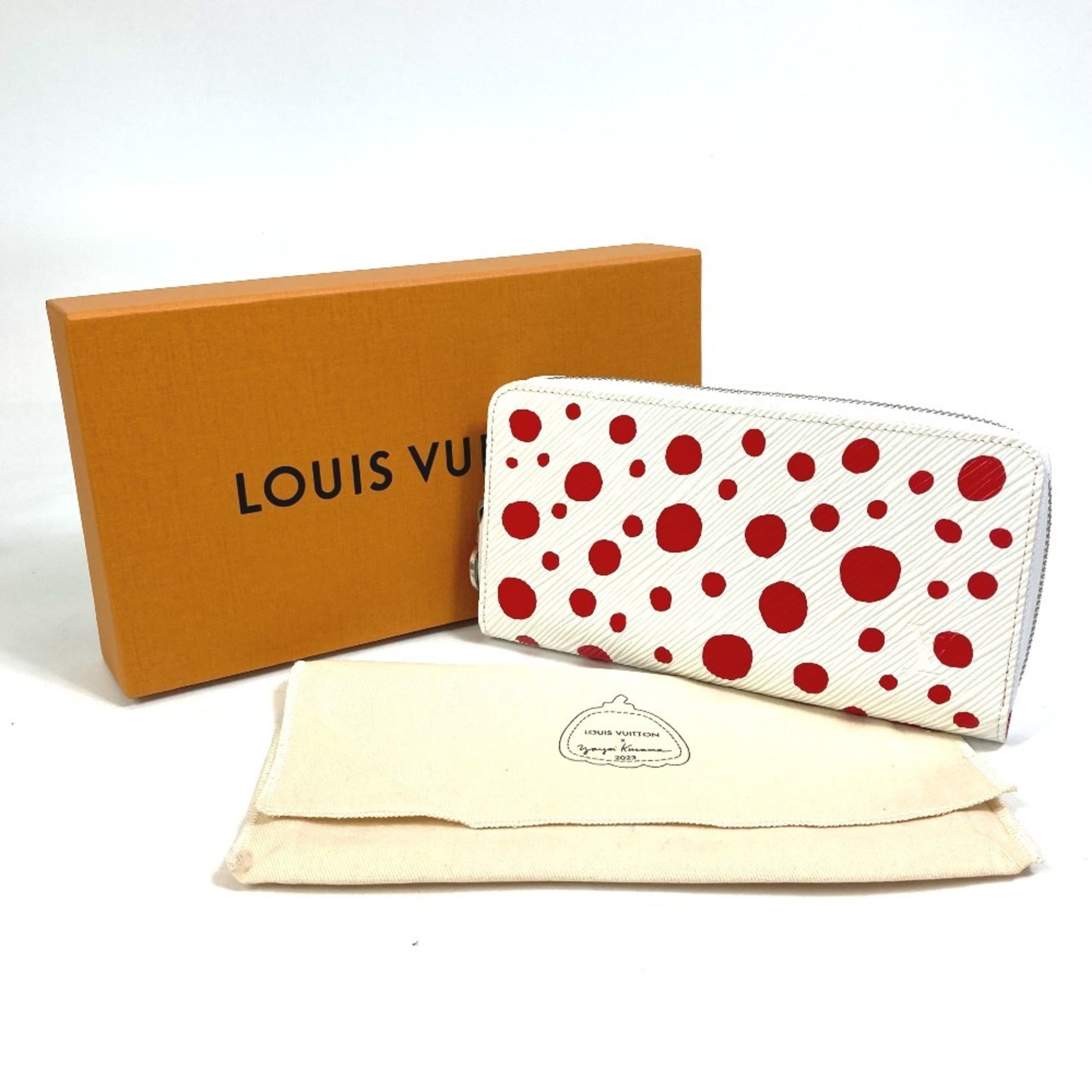 Louis Vuitton Red Color Rouge White Epi Leather Coin Purse/Coin Case