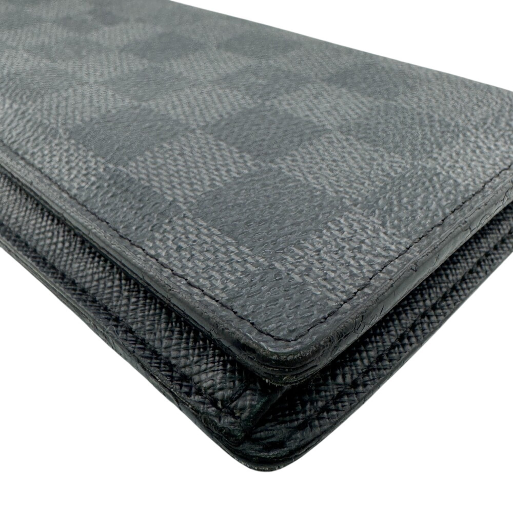 Louis Vuitton Damier Graphite Black Gray Leather Long Wallet