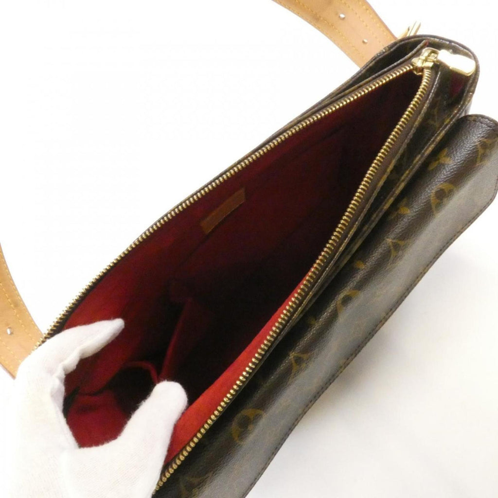 Louis Vuitton Brown Coated Canvas Shoulder Bag