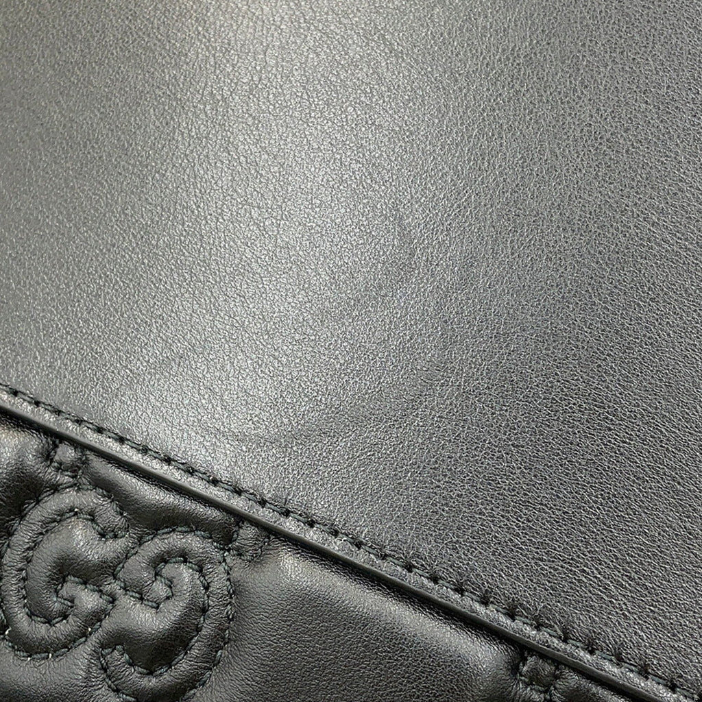 Gucci Black Leather Handbag Shoulder Bag (Pre-Owned)