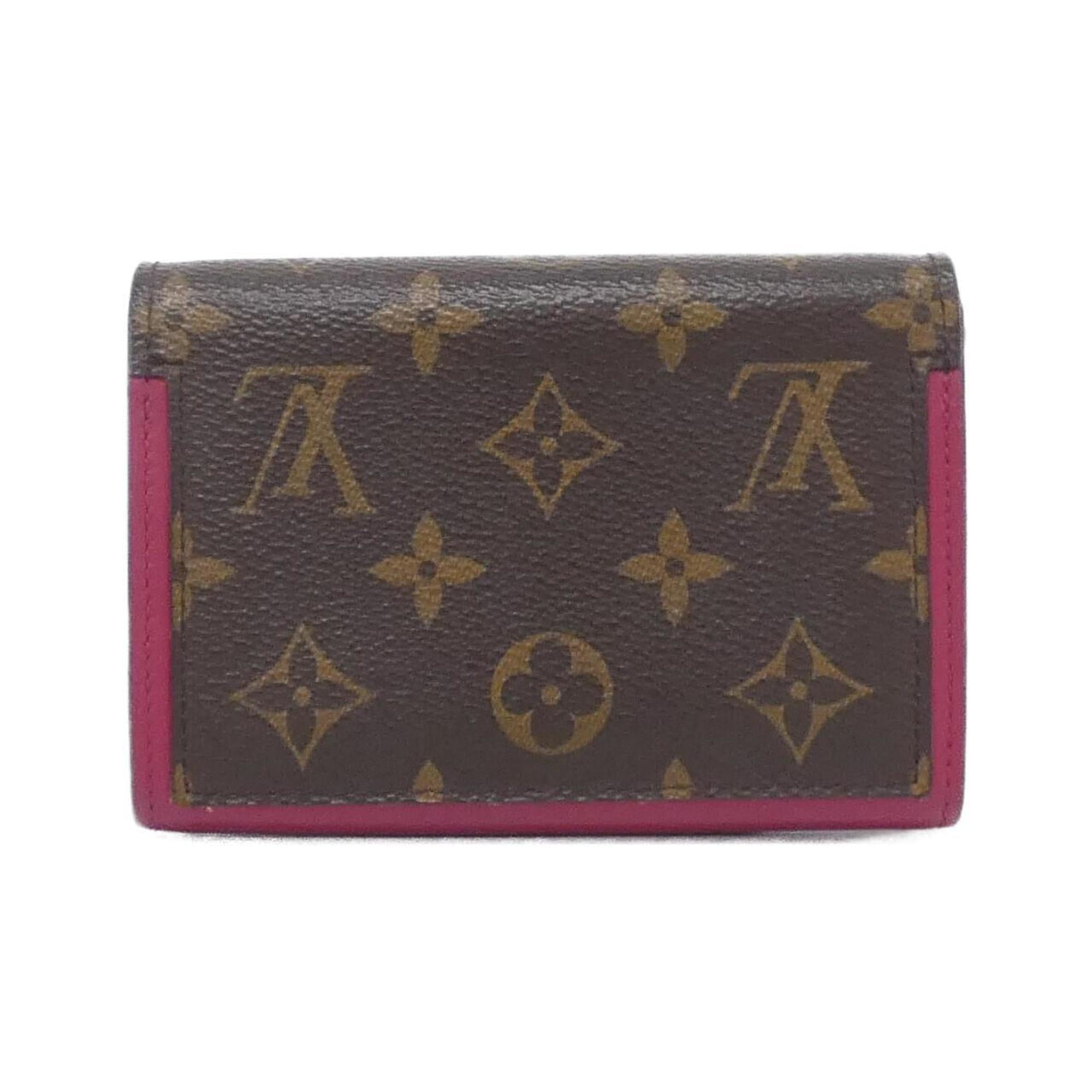 Louis Vuitton Fuchsia Marron Monogram Monogram Coated Canvas Leather Wallet