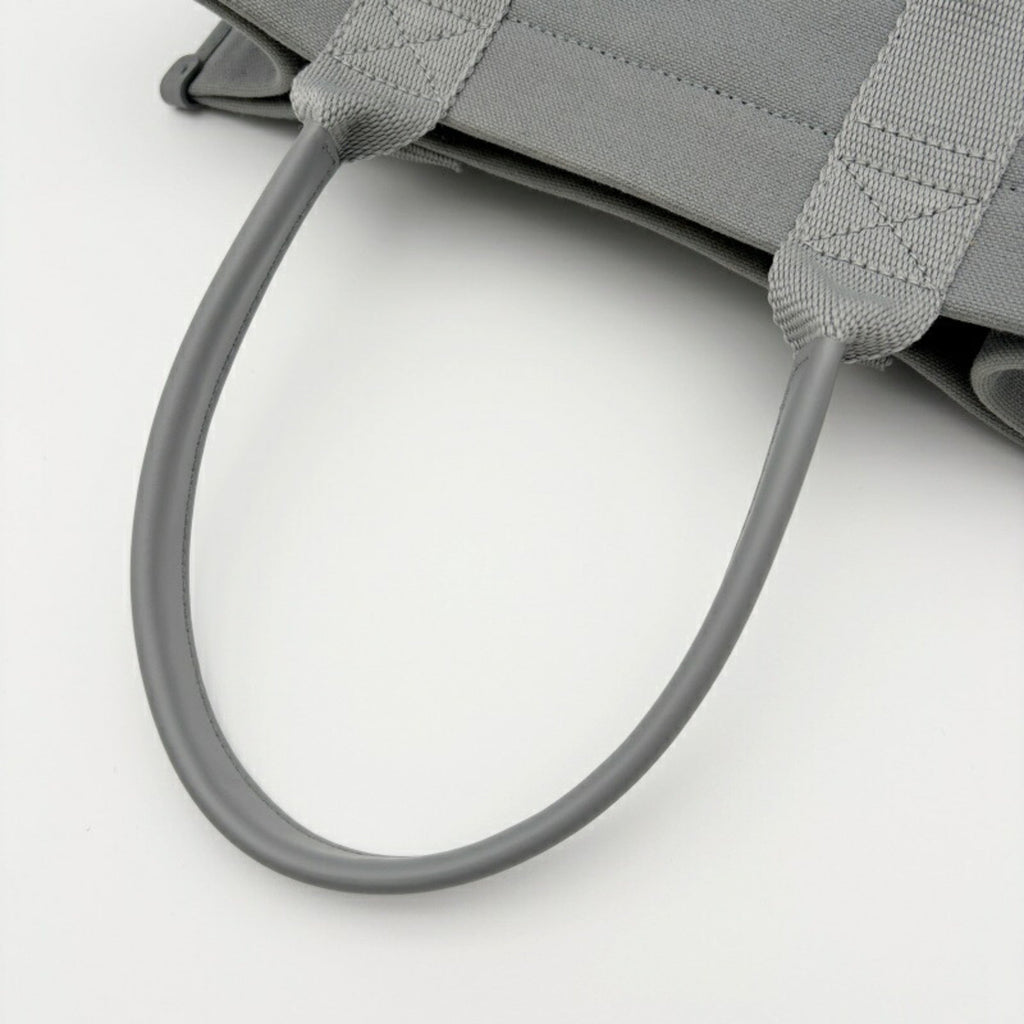 Balenciaga Gray Canvas Leather Tote