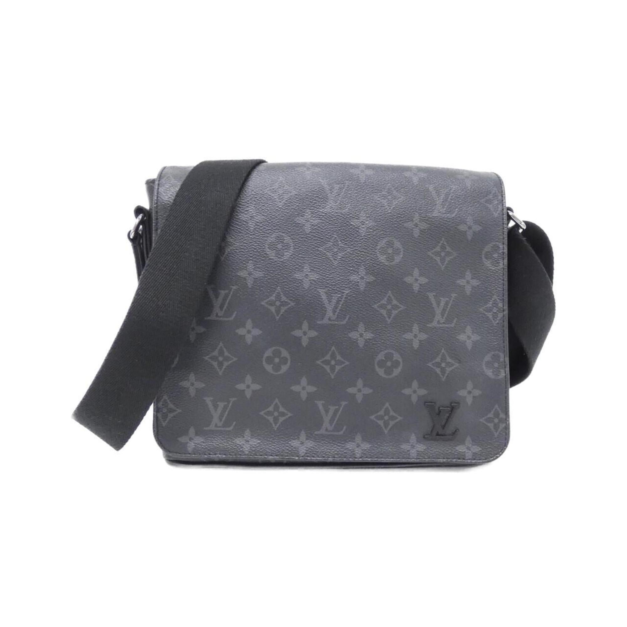 Louis Vuitton Black Coated Canvas Shoulder Bag