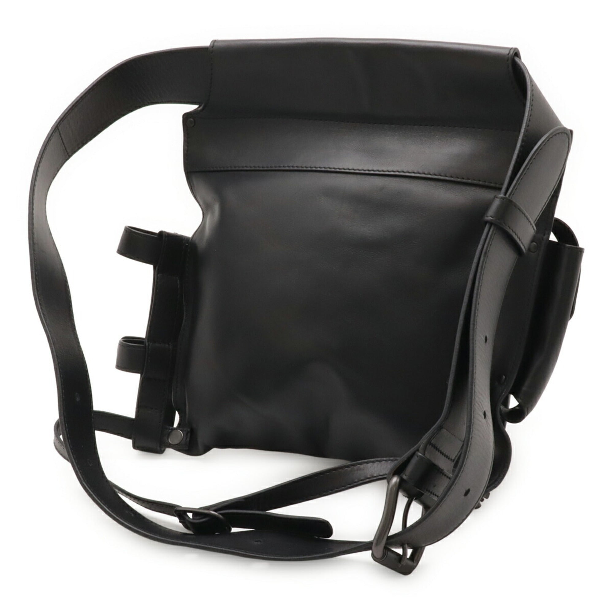 Bottega Veneta Black Leather Fanny Pack