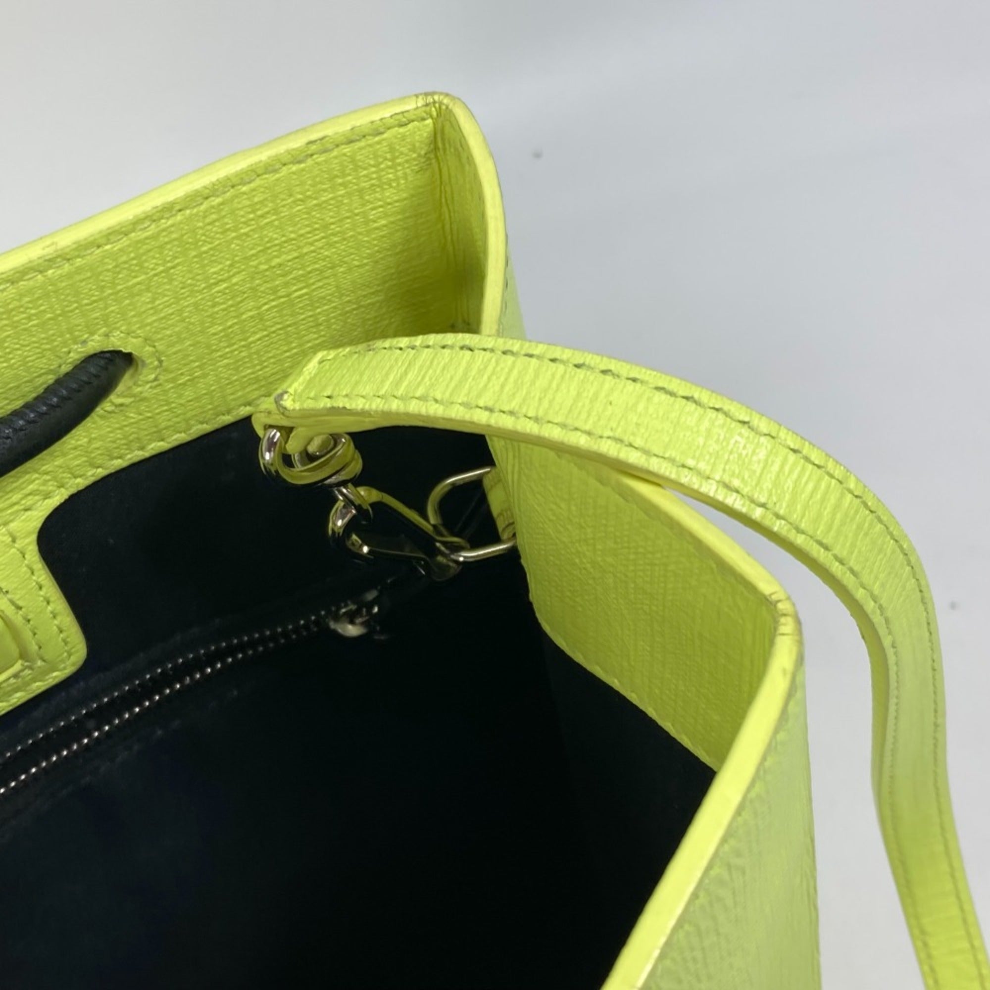Balenciaga Yellow Leather Tote