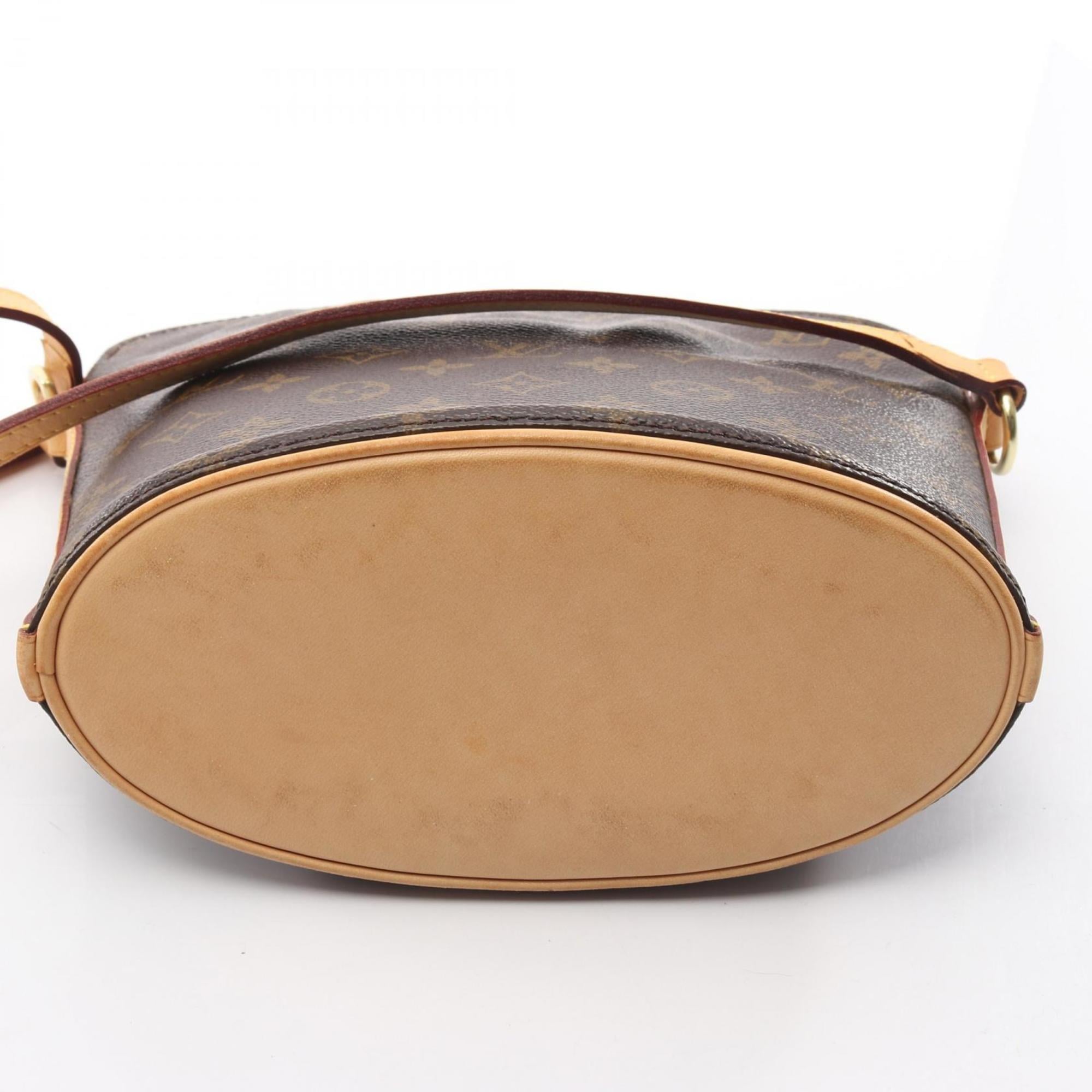 Louis Vuitton Brown Coated Canvas Leather Shoulder Bag