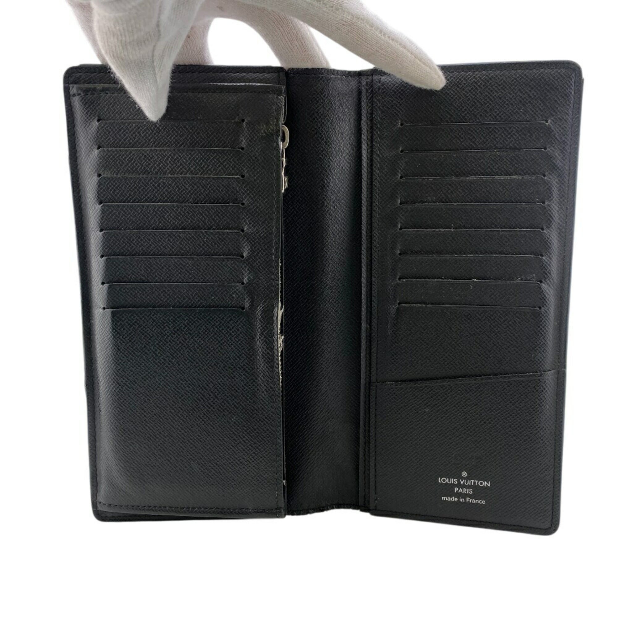Louis Vuitton Black Noir Leather Long Wallet