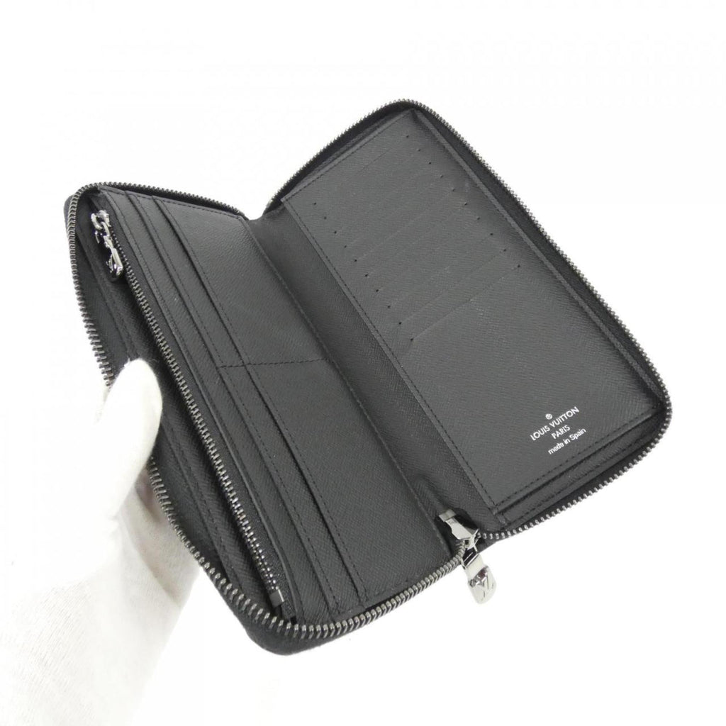Louis Vuitton Black Coated Canvas Long Wallet
