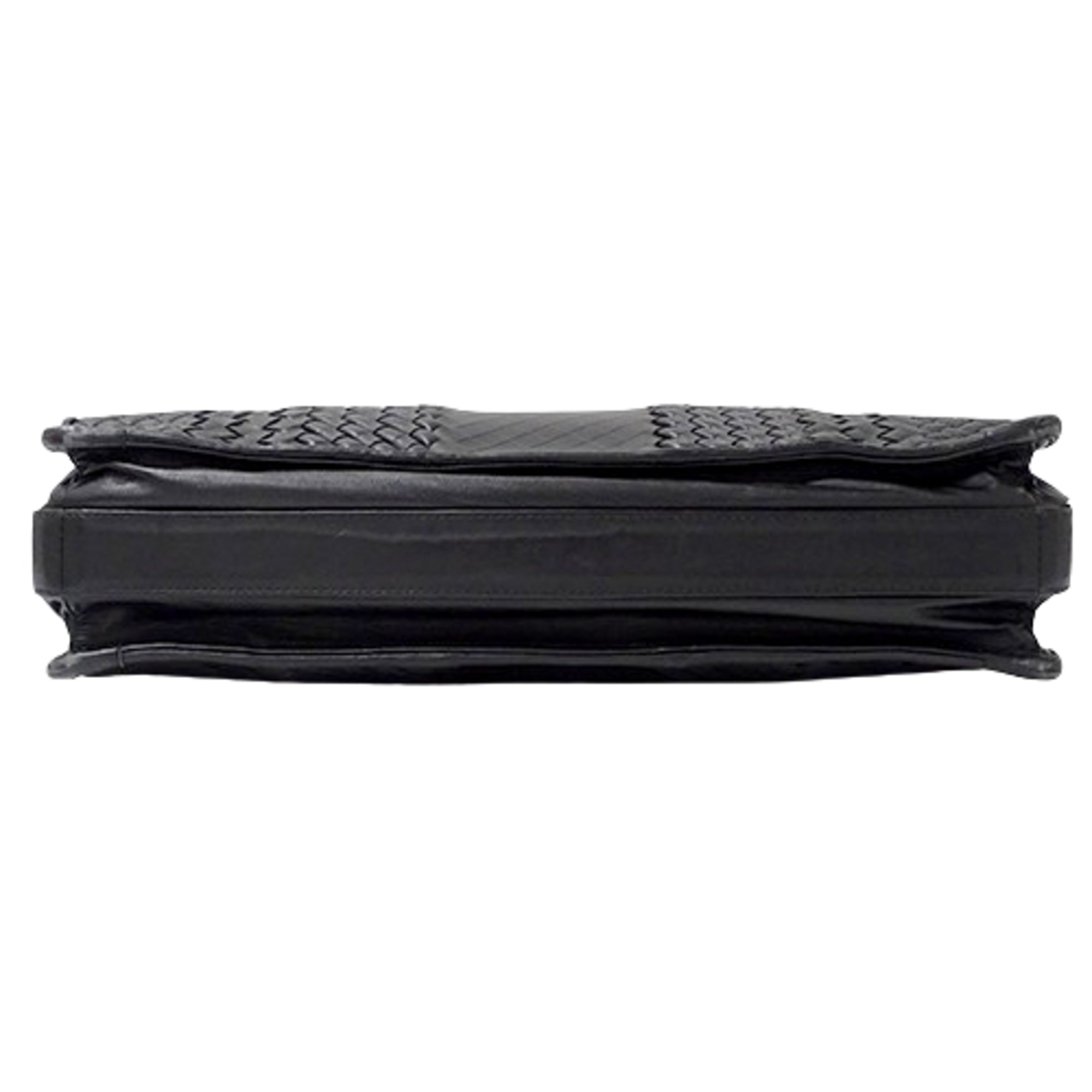 Bottega Veneta Black Leather Briefcase