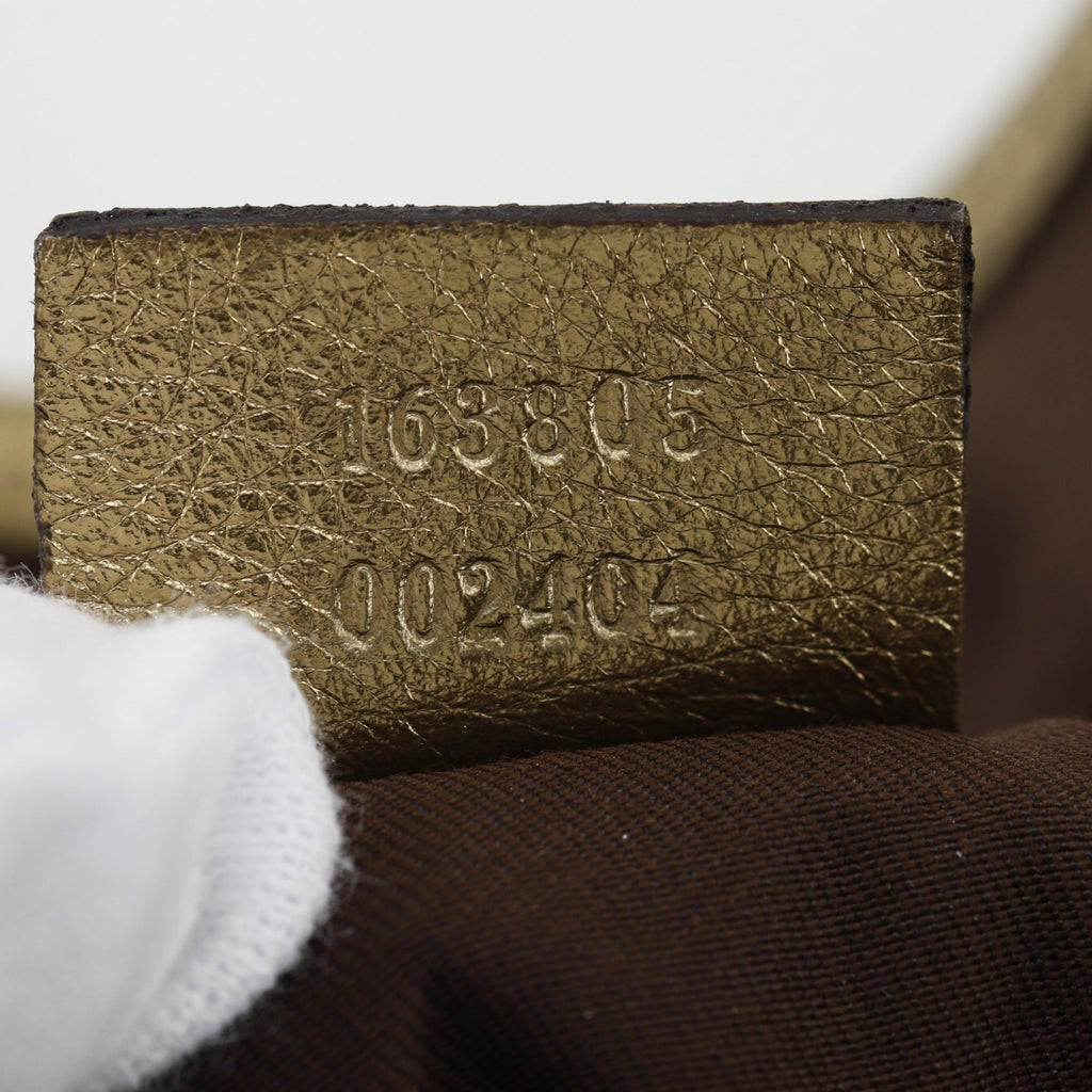 Gucci Gold Gg Canvas Tote Bag (Pre-Owned)