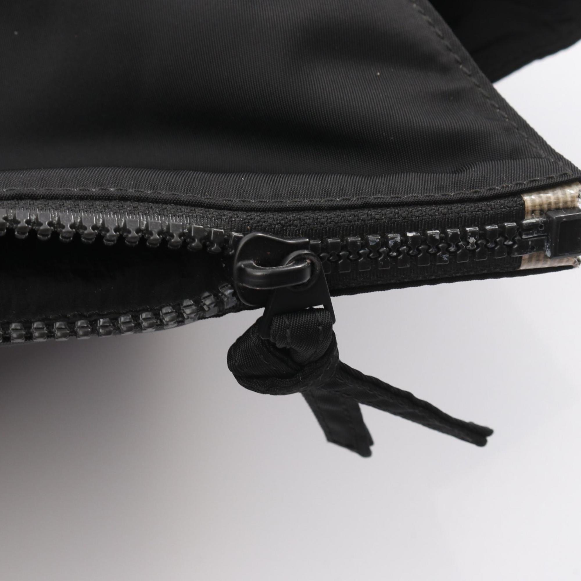 Bottega Veneta Black Nylon Clutch Bag
