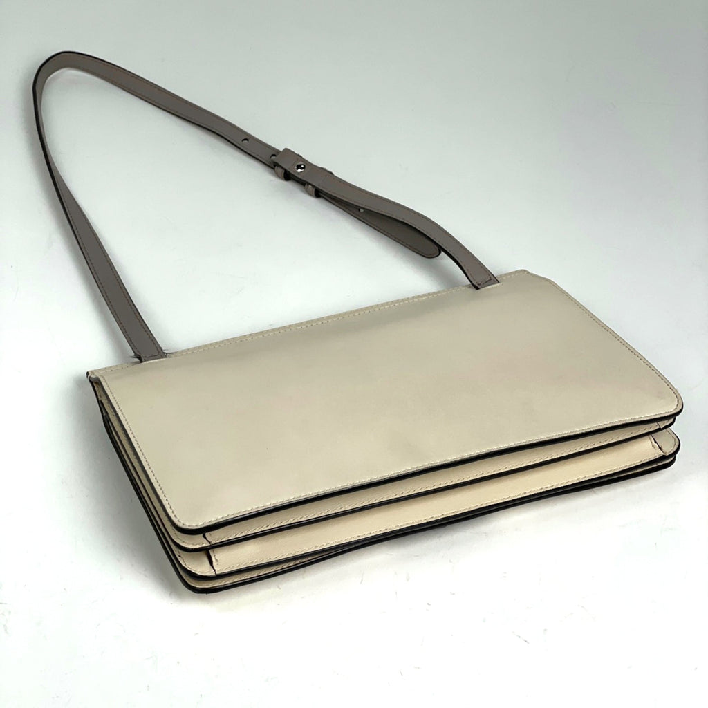 Gucci Bamboo White Leather Shoulder Bag (Pre-Owned)