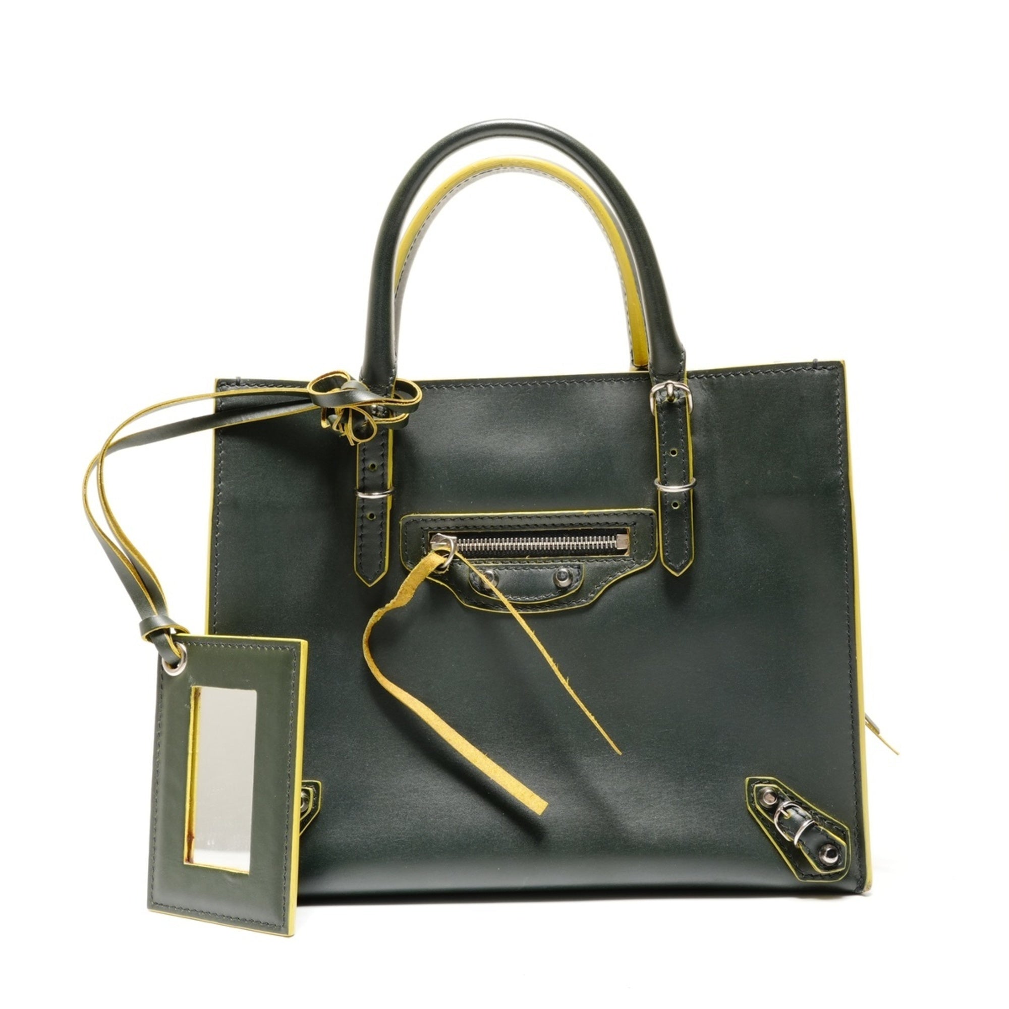 Balenciaga Green Leather Hand