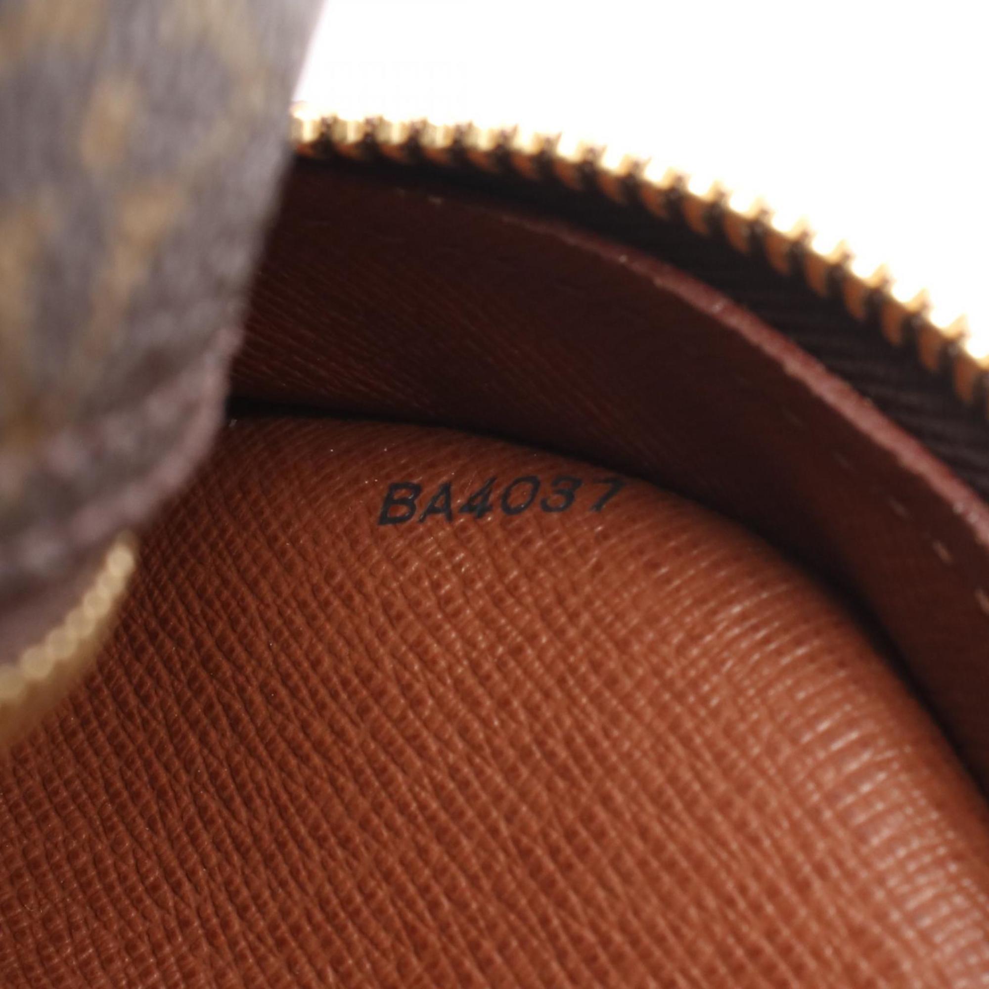 Louis Vuitton Monogram Brown Coated Canvas Leather Shoulder Bag