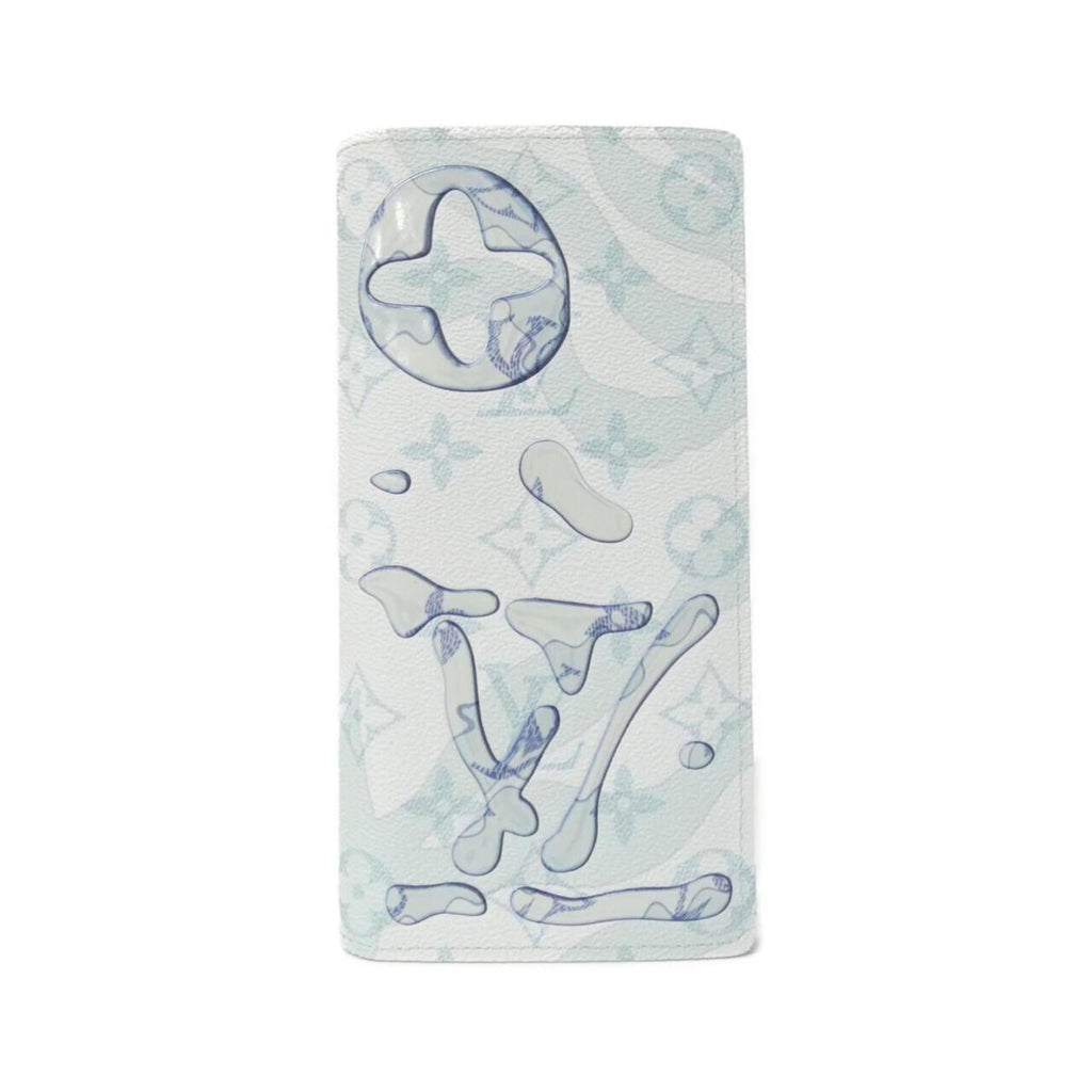 Louis Vuitton Light Blue Coated Canvas Long Wallet