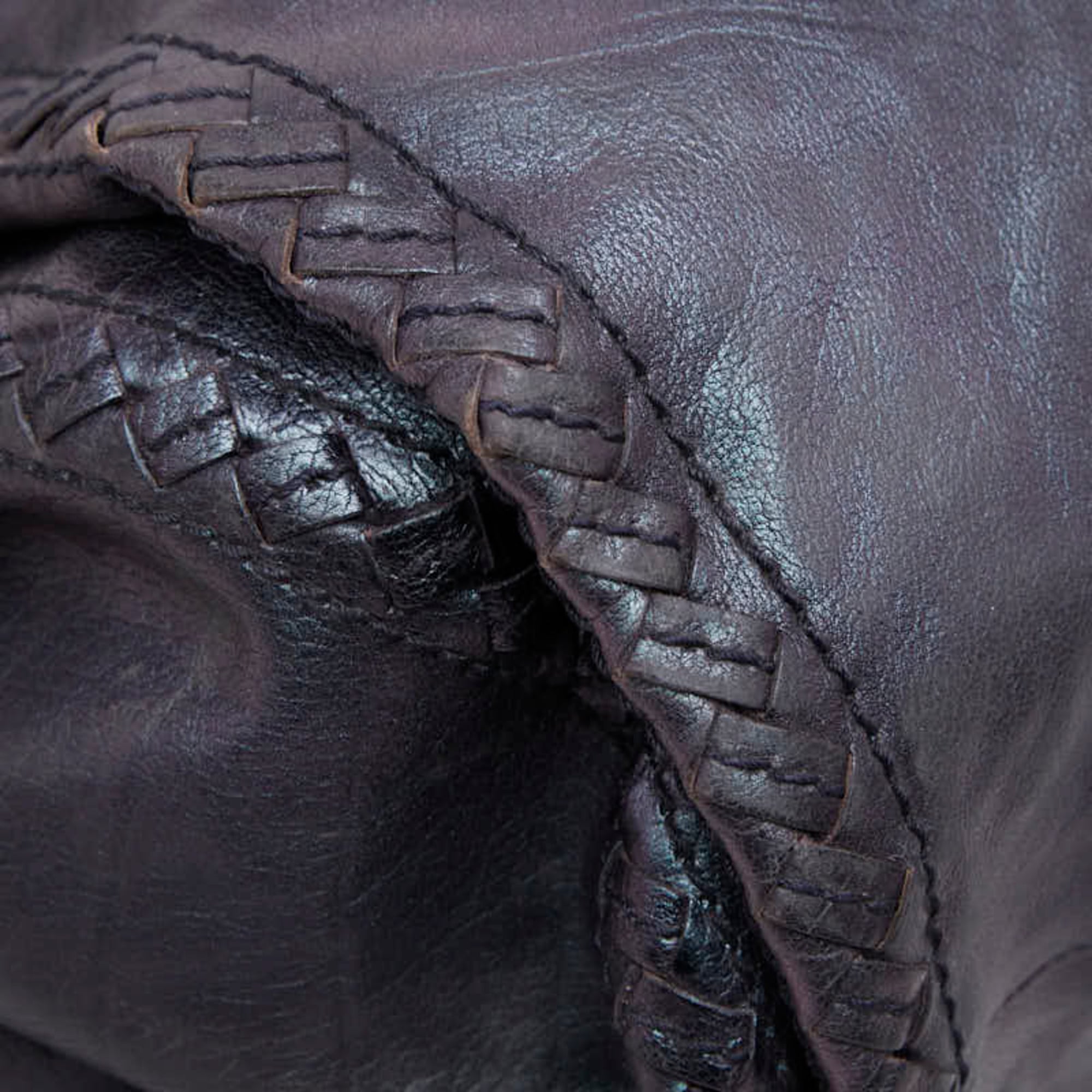 Bottega Veneta Purple Leather Shoulder Bag