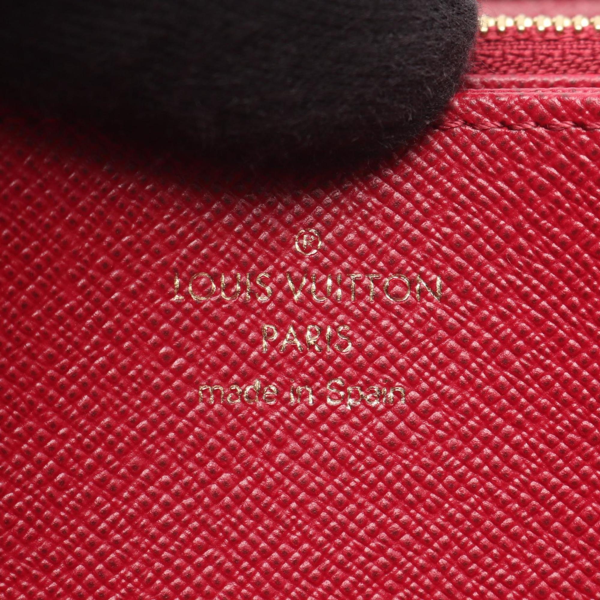 Louis Vuitton Brown Fuchsia Pink Pvc Coated Canvas Leather Long Wallet