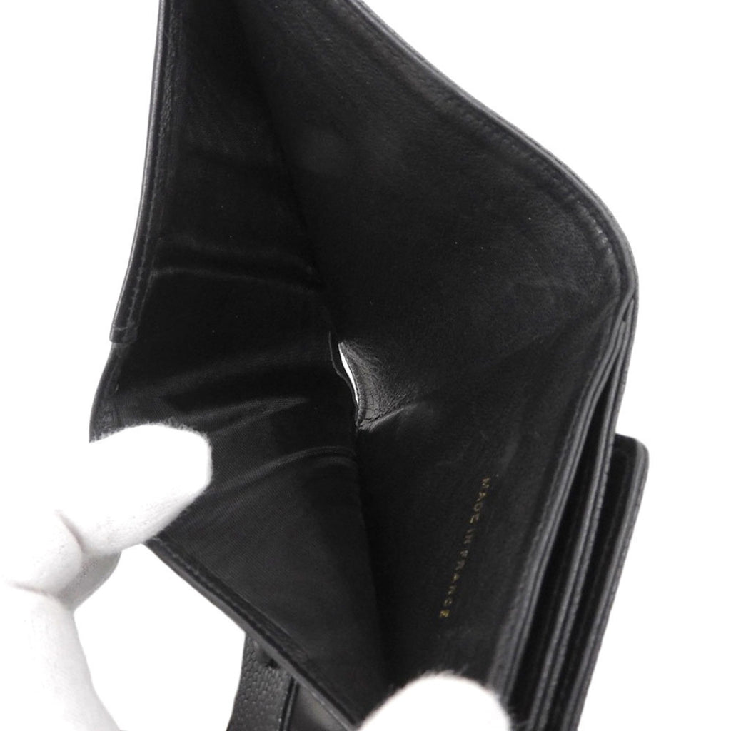 Chanel Black Grained Calfskin Wallet (Bi-Fold)