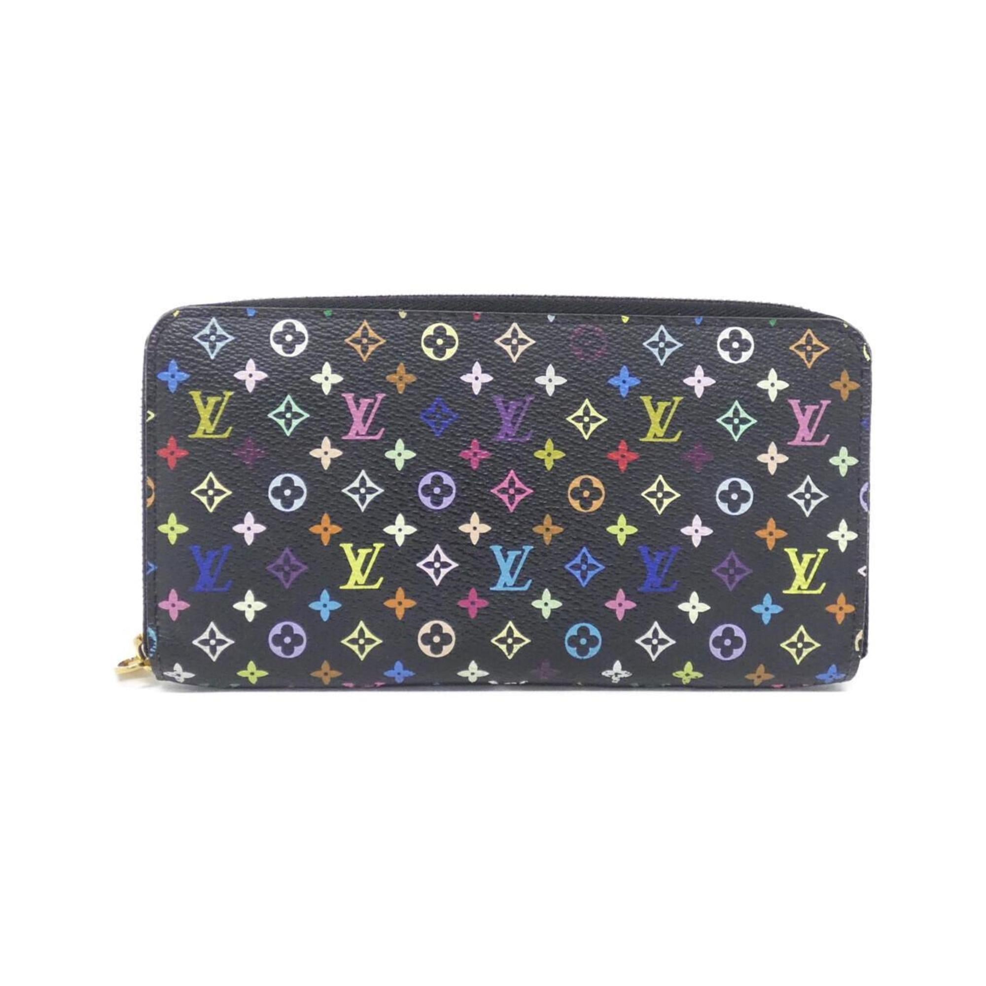 Louis Vuitton Black Grenade Multi-Color Coated Canvas Long Wallet