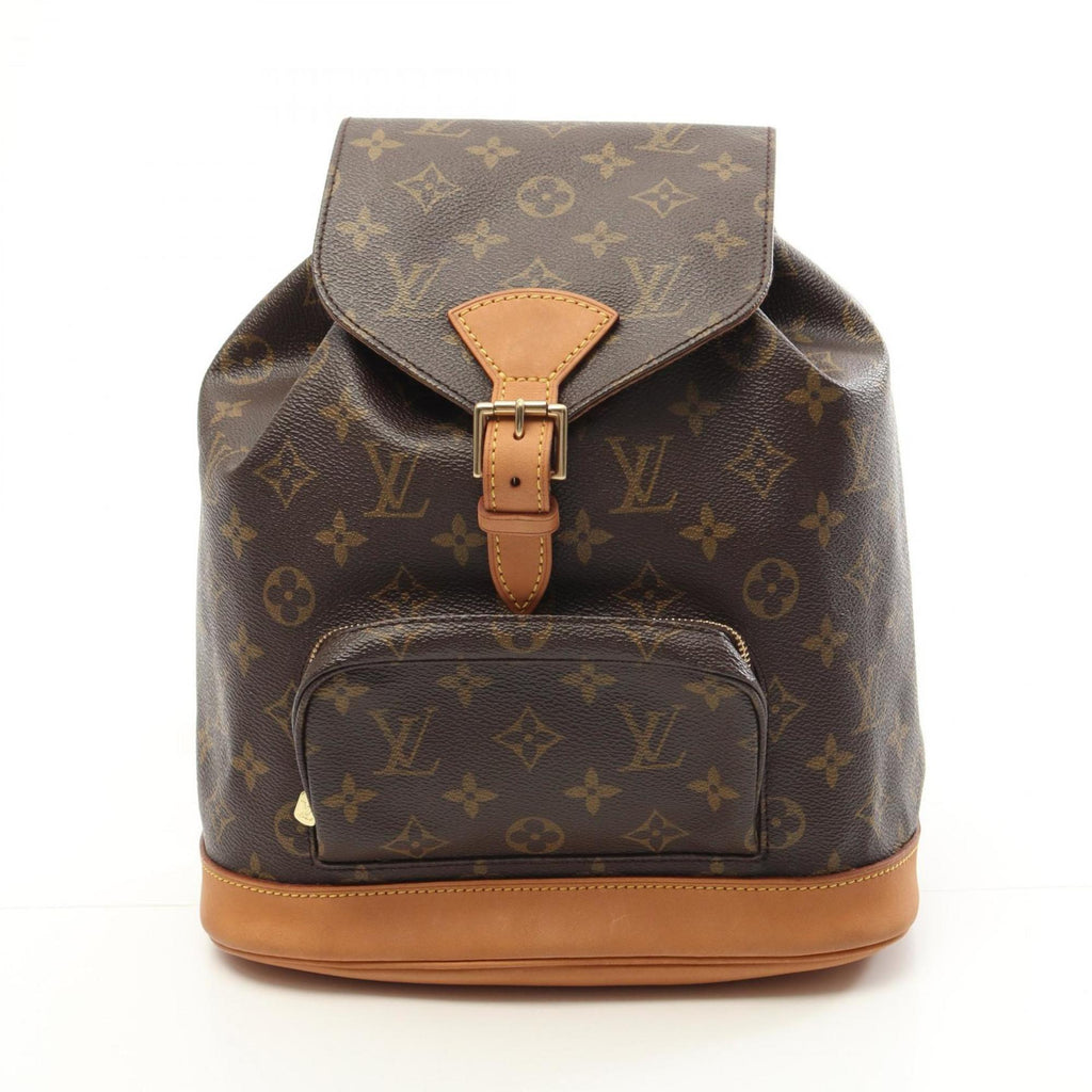 Louis Vuitton Brown Coated Canvas Leather Backpack