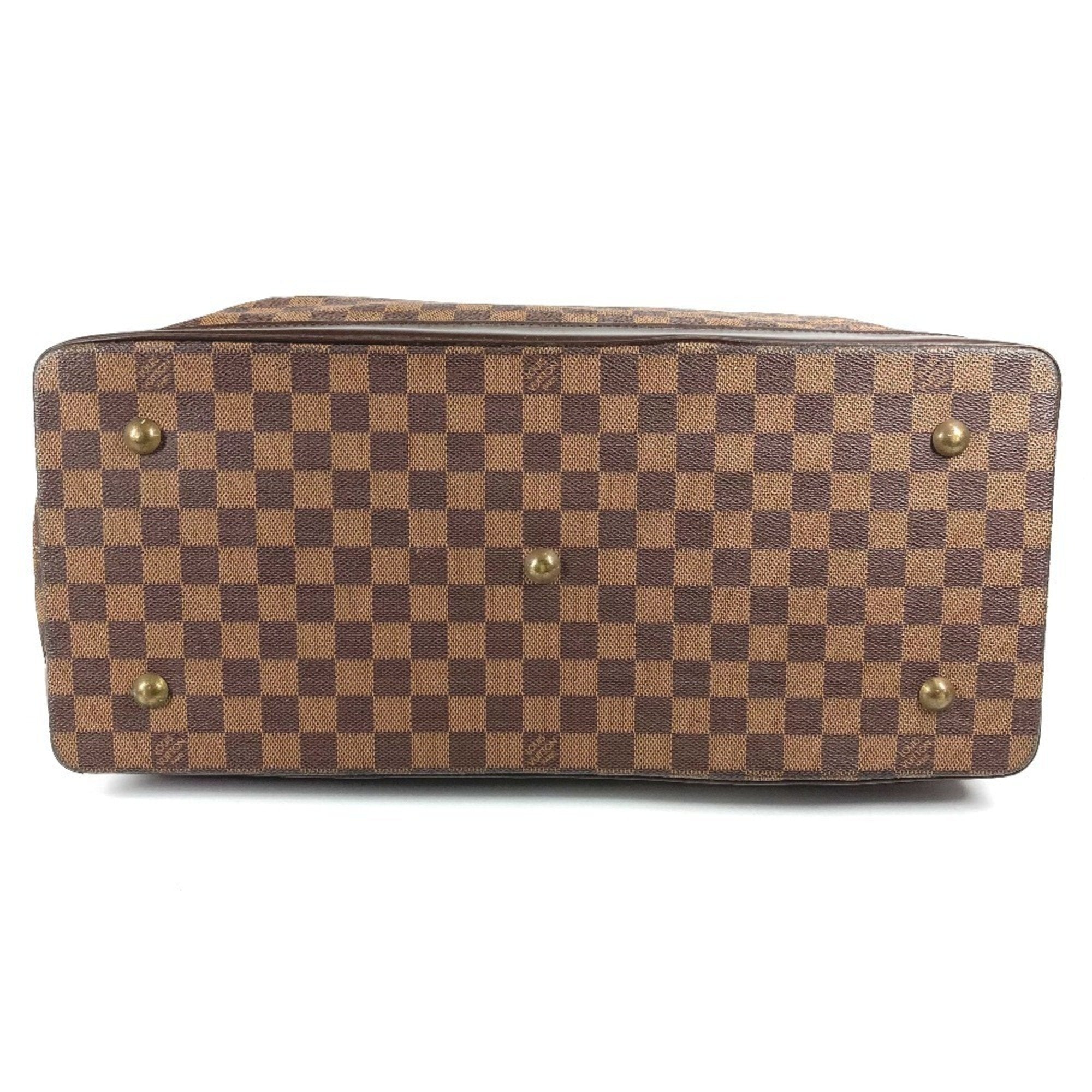 Louis Vuitton Brown Damier Canvas Ebene Damier Canvas Boston Bag Handbag Shoulder Bag