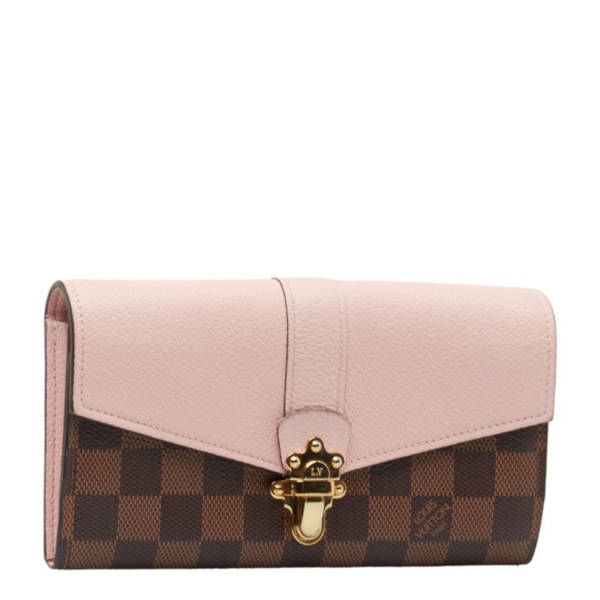 Louis Vuitton Damier Brown Damier Canvas Magnolia Pink Pvc Coin Purse/Coin Case
