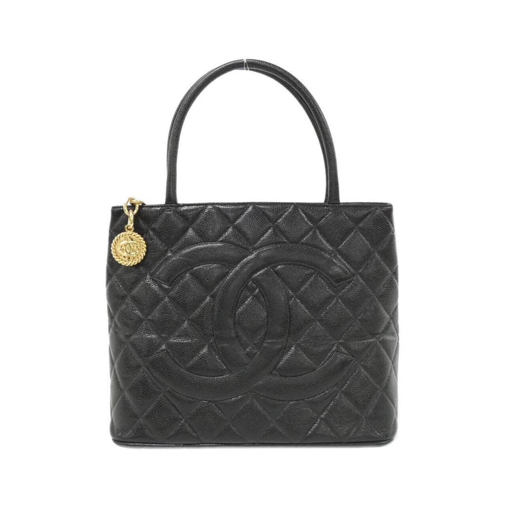 Chanel Black Grained Calfskin Handbag