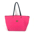 Louis Vuitton Black Pink Microfiber Shoulder Bag Tote Bag