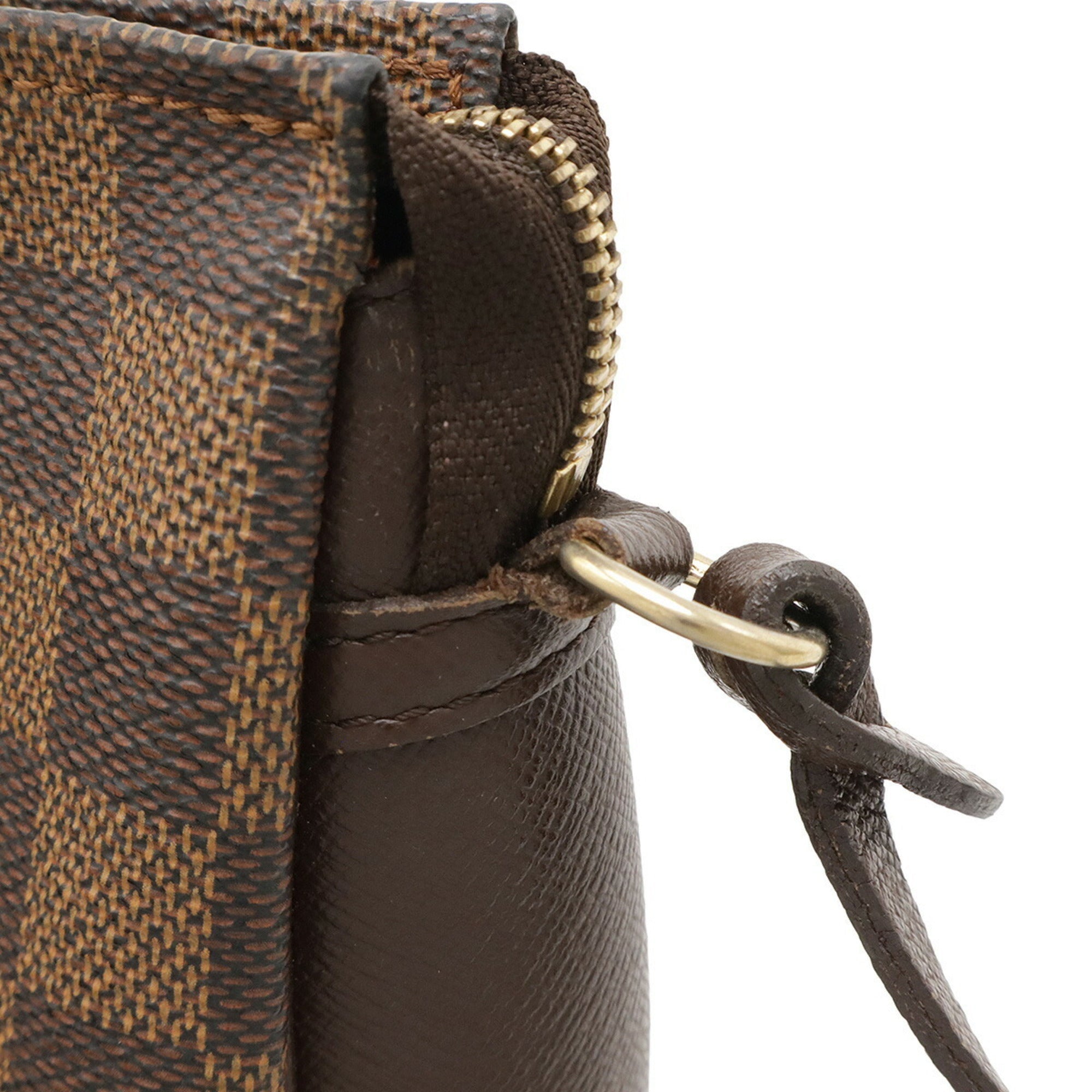 Louis Vuitton Brown Damier Canvas Pvc Handbag Pouch