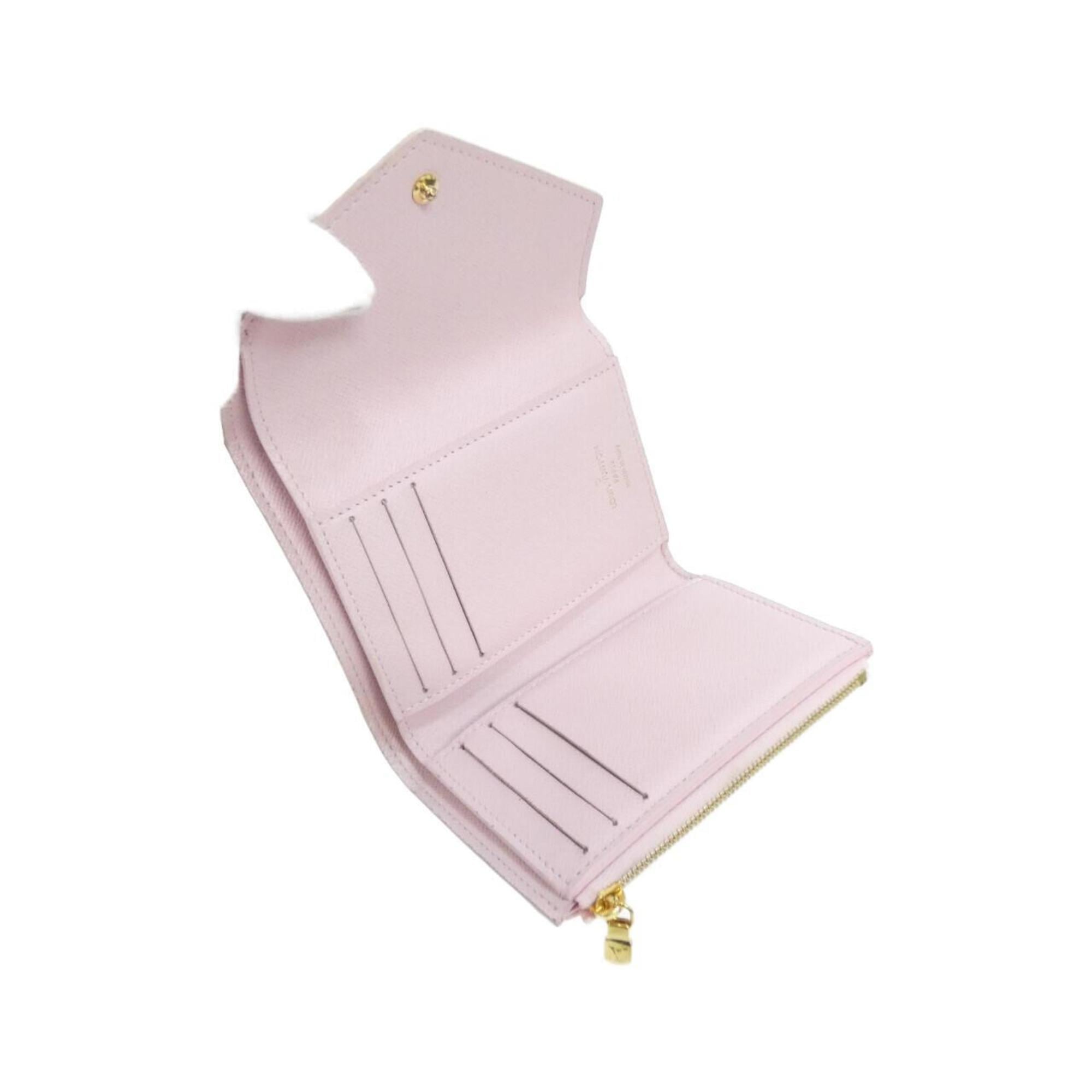 Louis Vuitton Rose Coated Canvas Wallet (Tri-Fold)