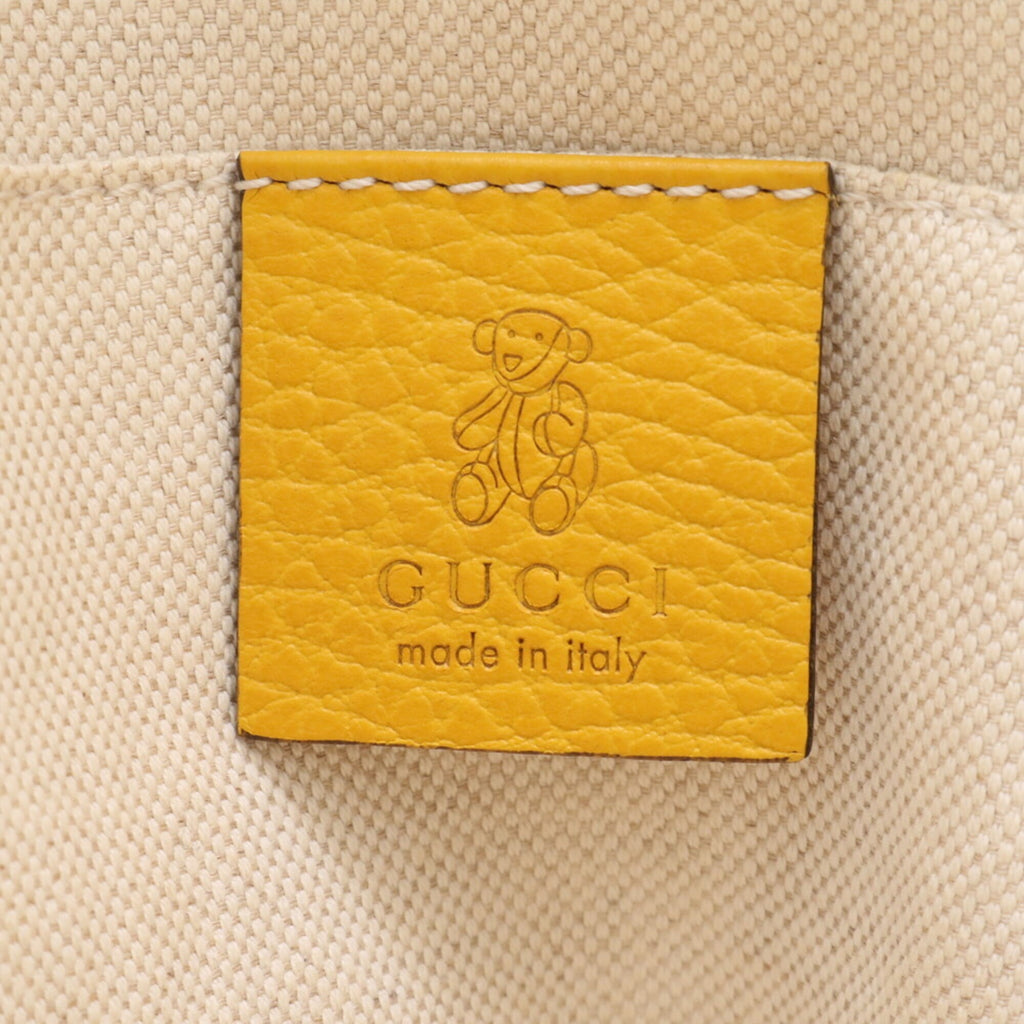Gucci Gucci Swing Mustard Yellow Leather Handbag (Pre-Owned)
