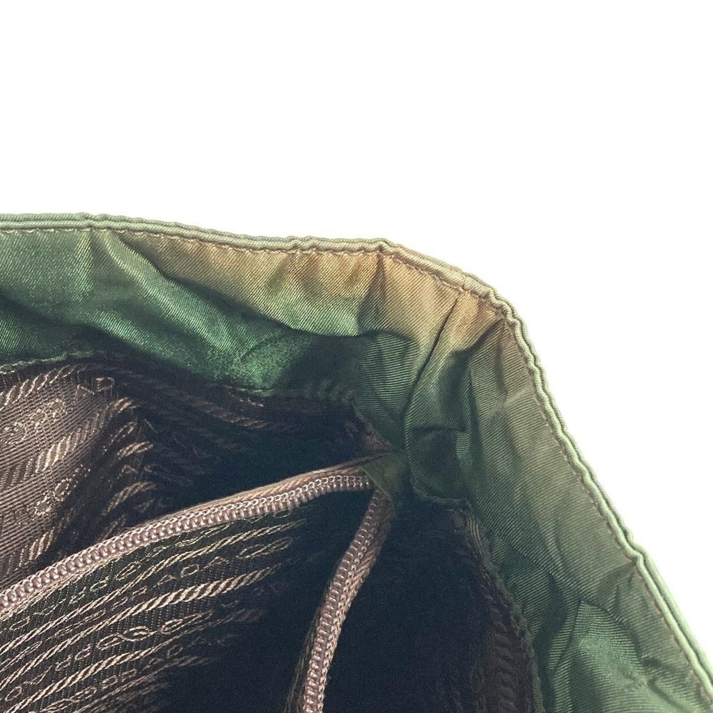 Prada Khaki Nylon Shoulder Bag Tote Bag