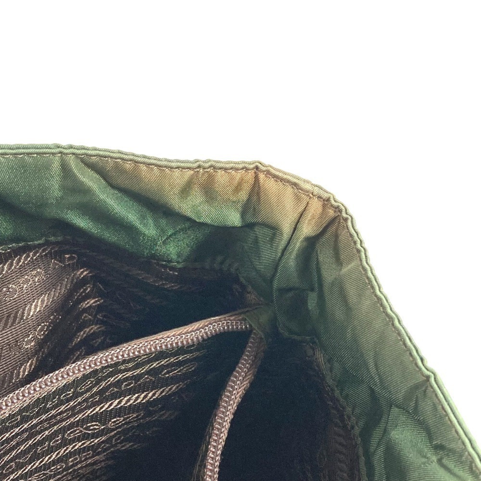 Prada Khaki Nylon Shoulder Bag Tote Bag