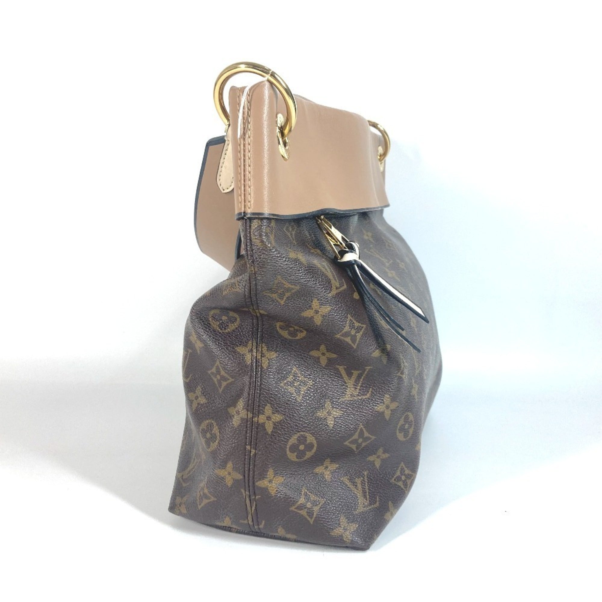 Louis Vuitton Beige Brown Monogram Monogram Shoulder Bag Tote Bag
