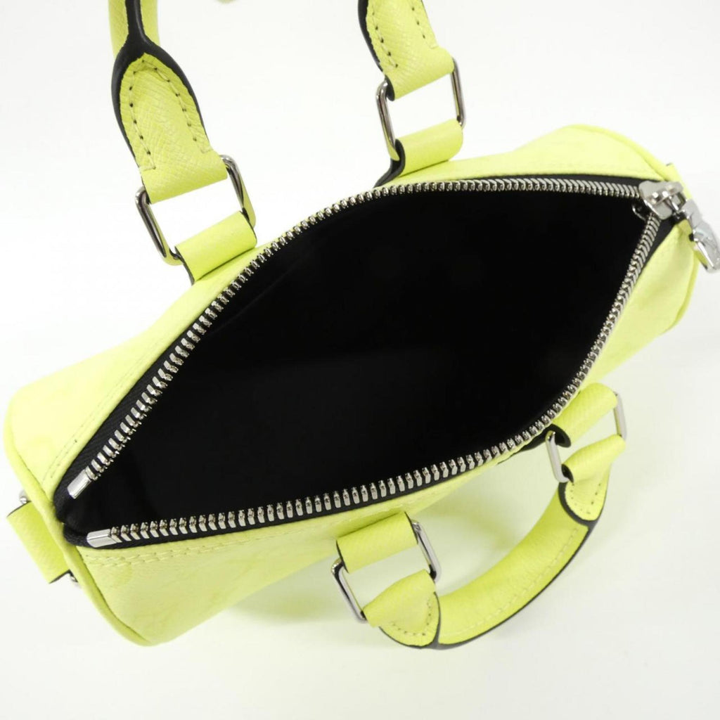 Louis Vuitton Citron Jaune Yellow Coated Canvas Leather Boston Bag